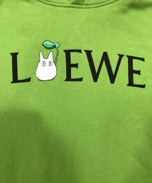 中古・古着通販】LOEWE (ロエベ) トトロフーディパーカー 黄緑 サイズ