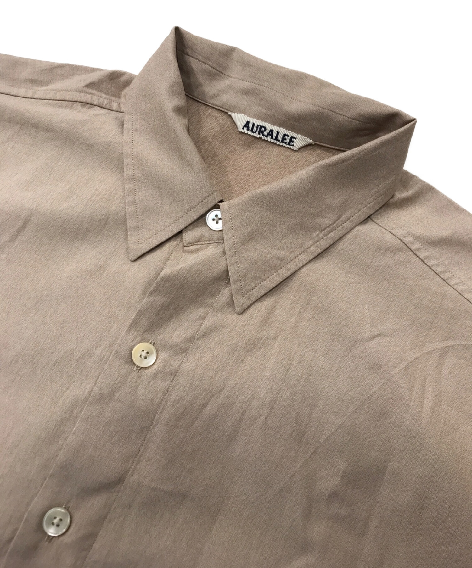 オーラリー  23SS  A23SS01TN WASHED FINX TWILL SHIRT ウォッシュドフィンクス長袖シャツ メンズ L