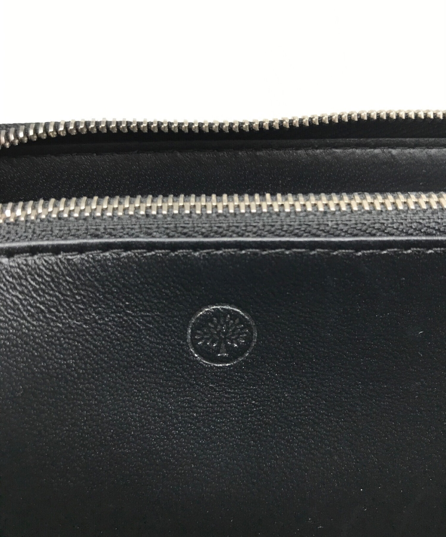 MULBERRY (マルベリー) タータンチェックラウンドファスナーウォレット レッド