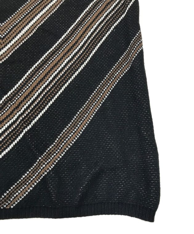 【人気物】グラムリップス　ジャガード　V knit ワンピース　ロングワンピース　黒 ワンピース