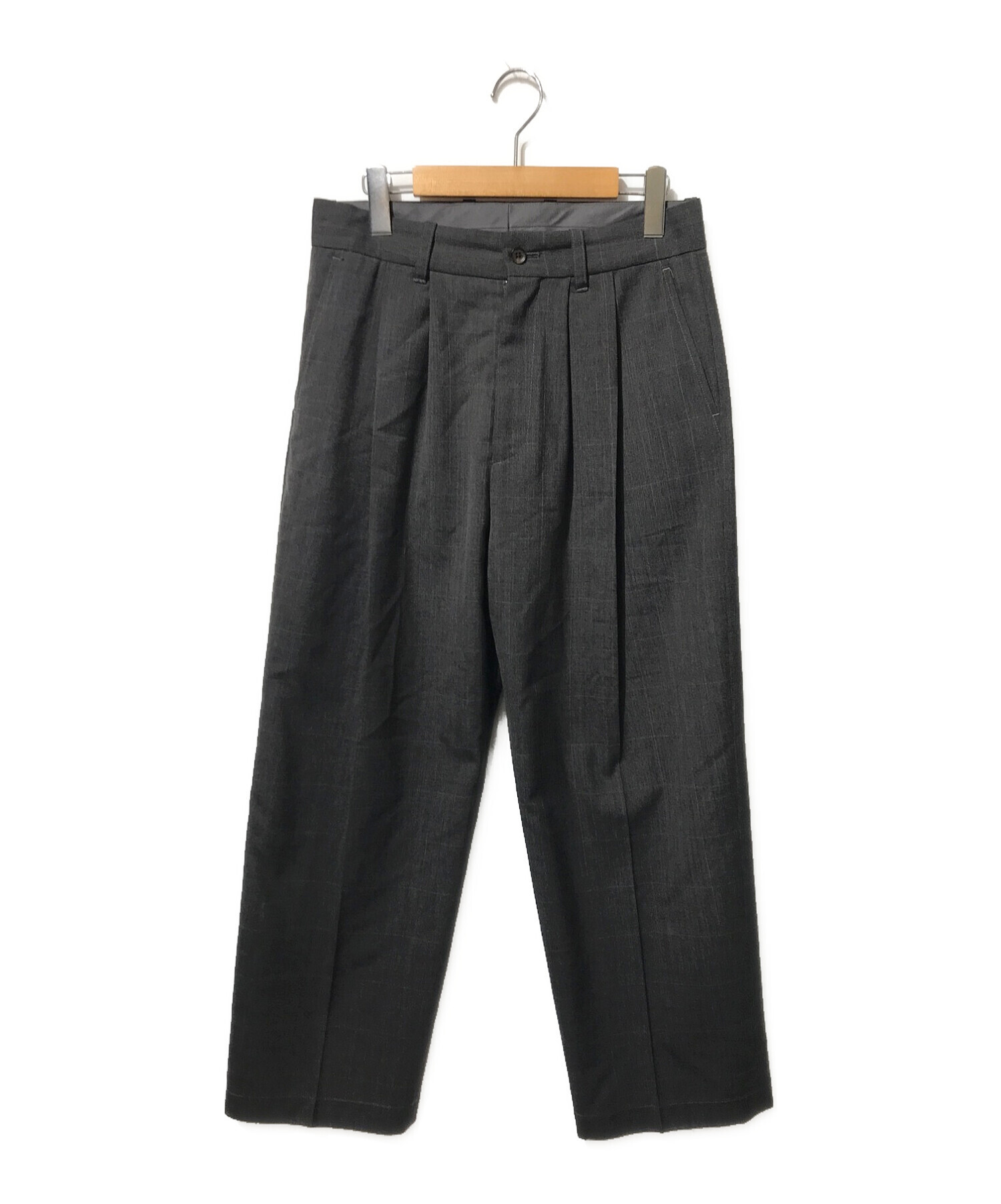 stein (シュタイン) WIDE STRAIGHT TROUSERS グレー サイズ:S