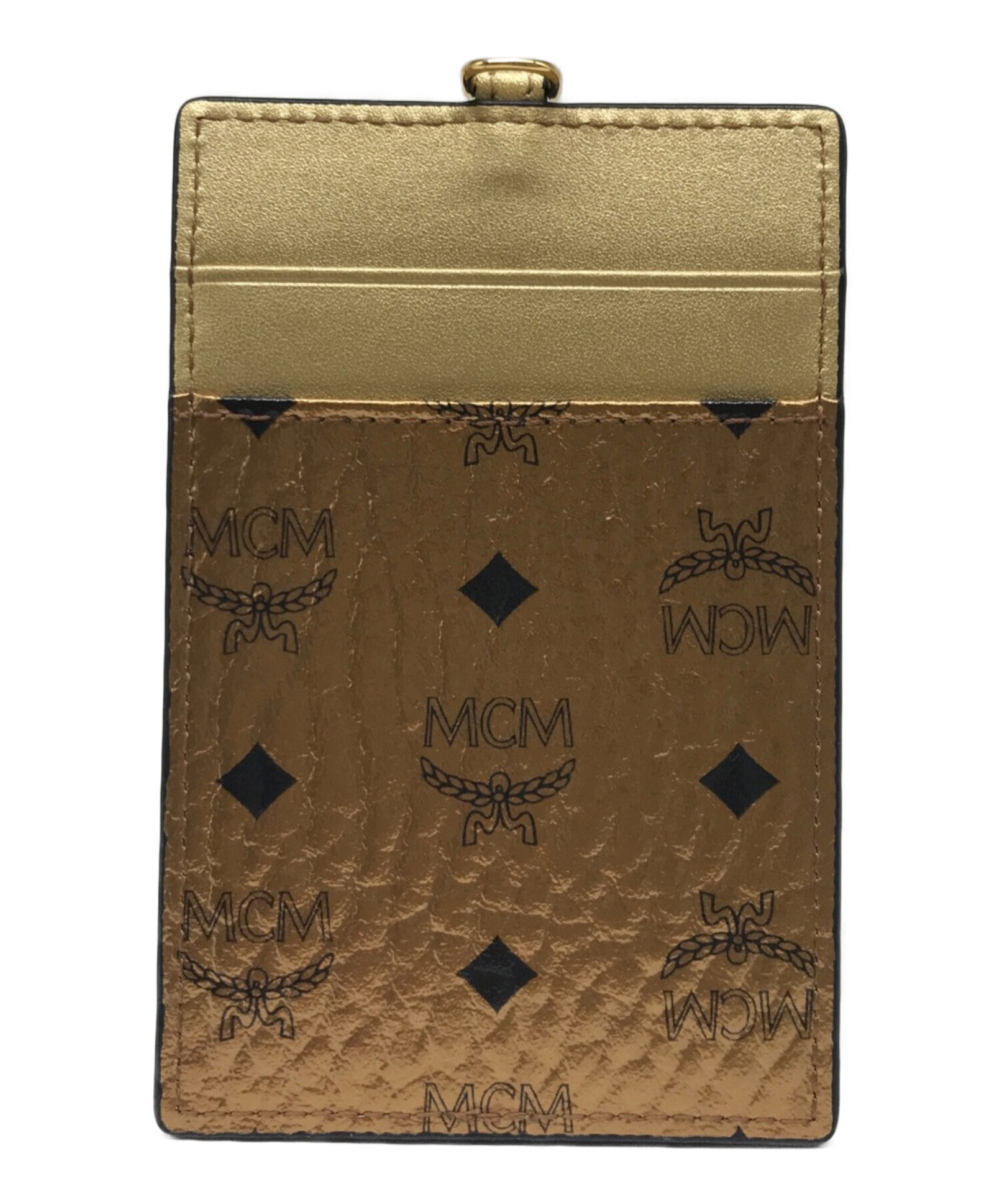 中古・古着通販】MCM (エムシーエム) パスケース ゴールド｜ブランド