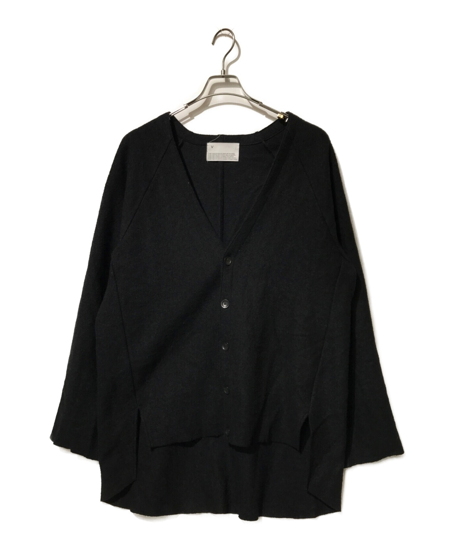 VOAAOV (ヴォアーブ) WOOL RING JERSEY Cardigan ブラック サイズ:1