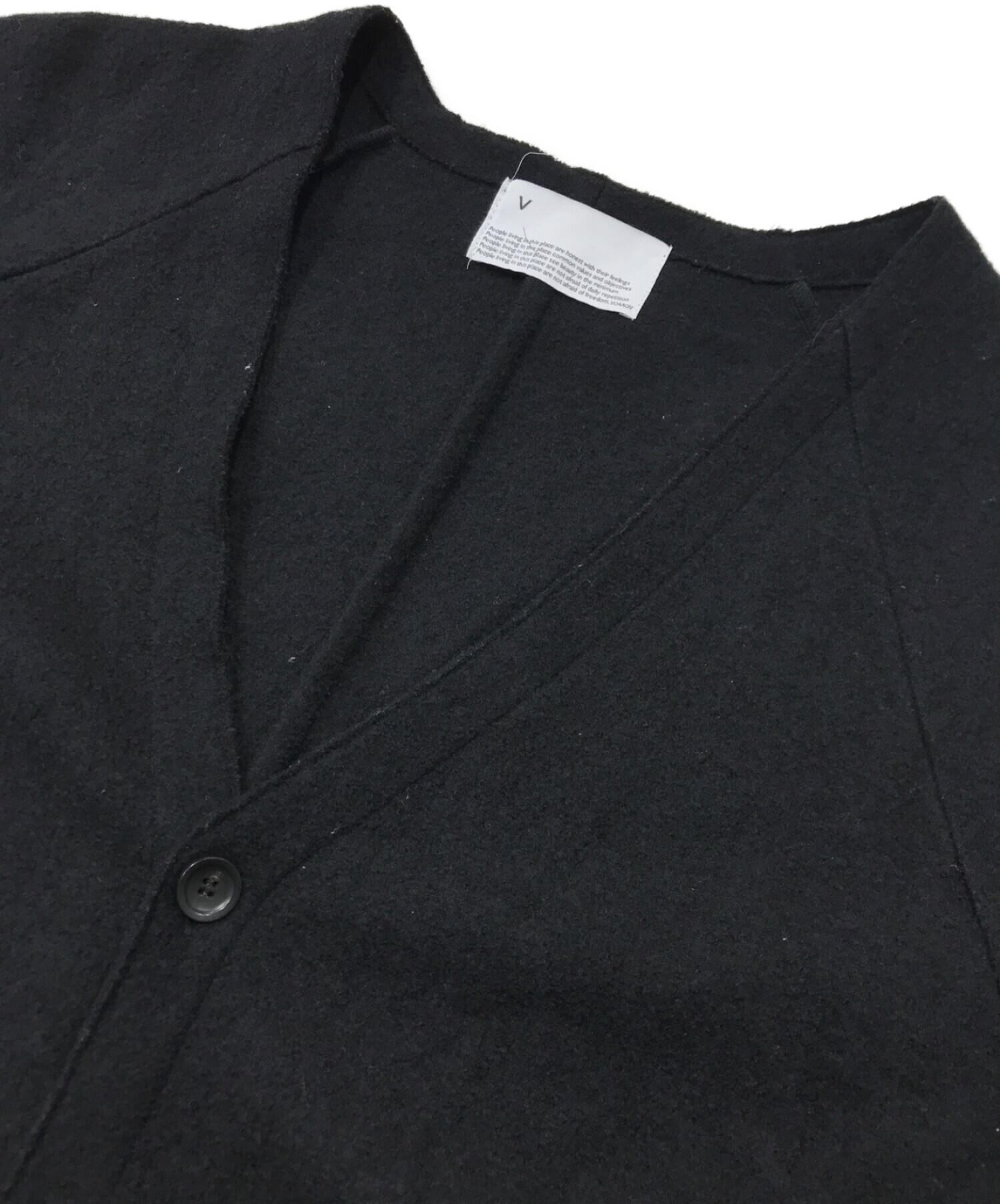 VOAAOV (ヴォアーブ) WOOL RING JERSEY Cardigan ブラック サイズ:1