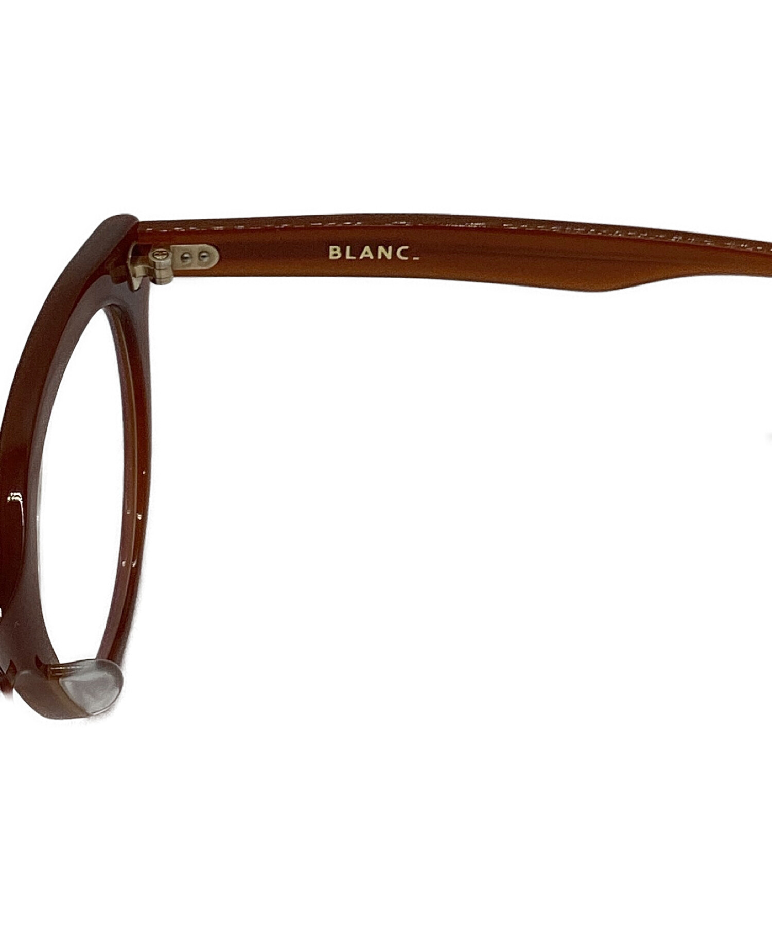 中古・古着通販】BLANC (ブラン) 眼鏡 ブラウン サイズ:52□18-145