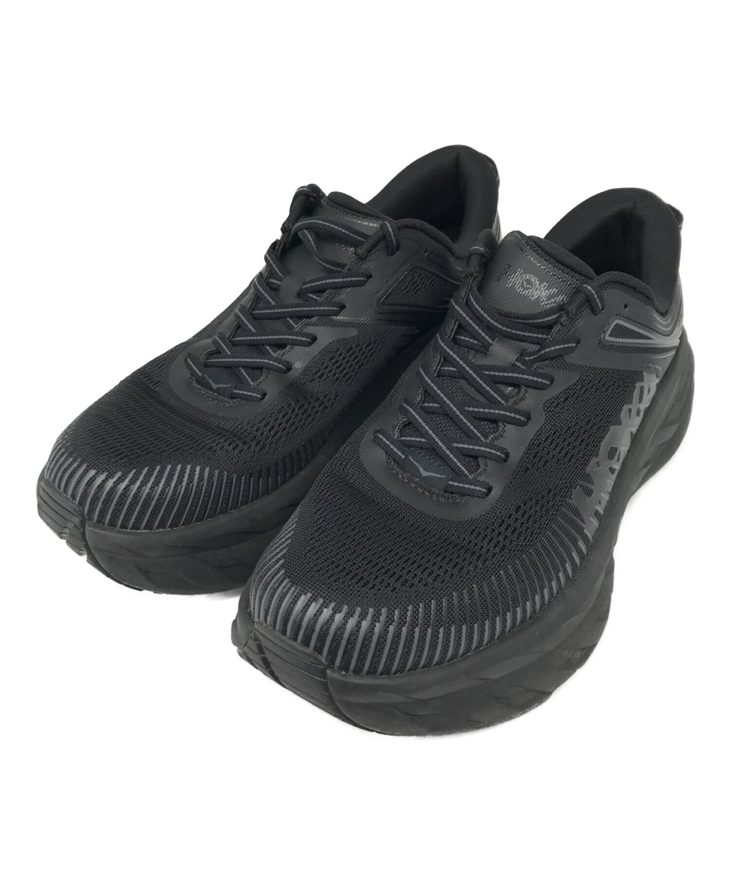 27㎝】 HOKA ONEONE BONDAI7 BLACK US9靴/シューズ - スニーカー