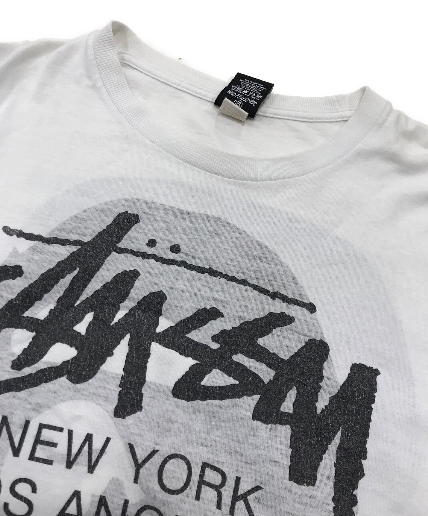 stussy (ステューシー) A BATHING APE (アベイシングエイプ) ロゴTシャツ ホワイト サイズ:M