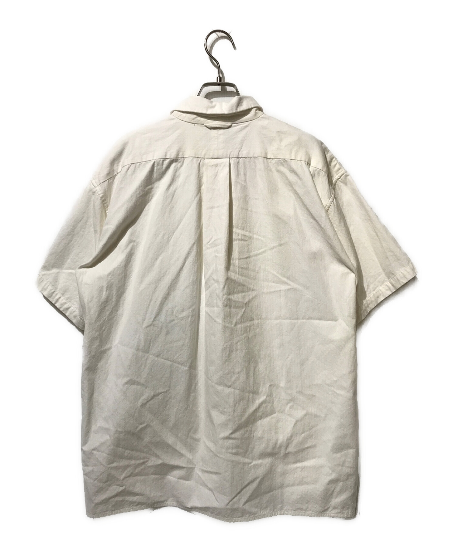 YAECA (ヤエカ) COMFORT SHIRT WIDE SQUARE S/S ホワイト サイズ:SMALL