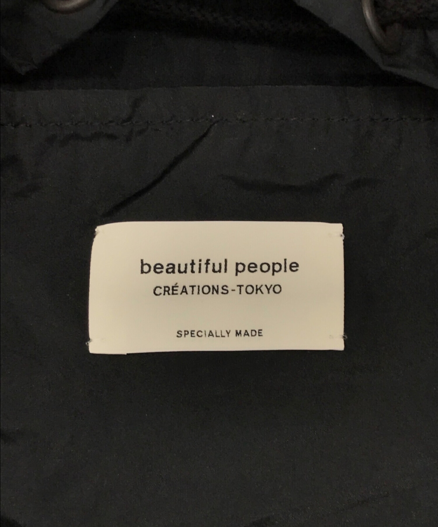 beautiful people (ビューティフルピープル) tafta tulle arice backpack ブラック
