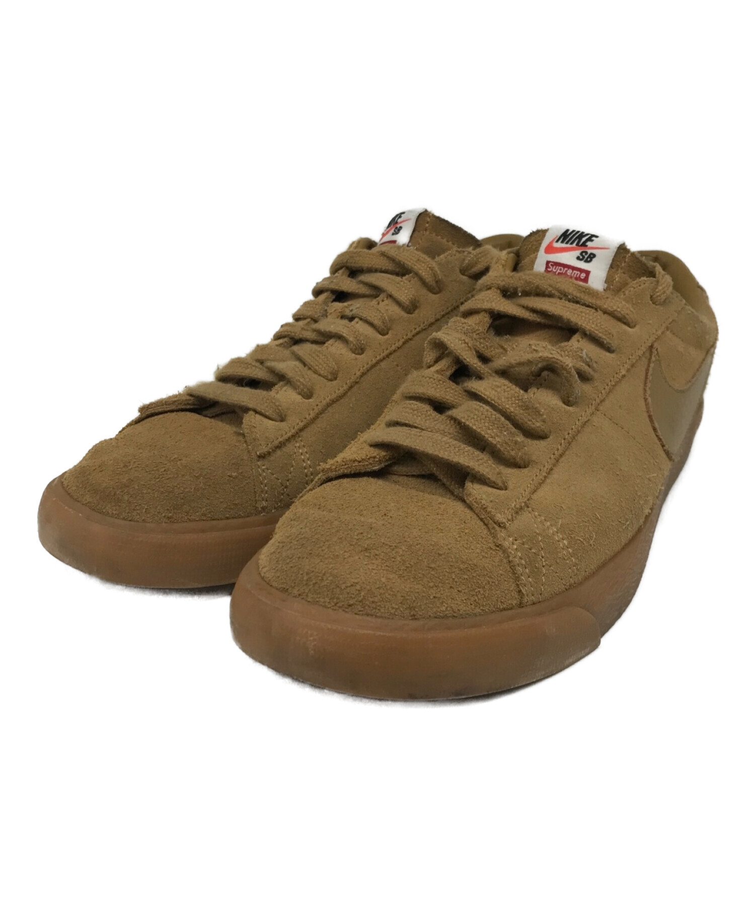 NIKE (ナイキ) SUPREME (シュプリーム) NIKE SB BLAZER LOW GT QS SUPREME ブラウン  サイズ:US9.5/UK8.5/EUR43