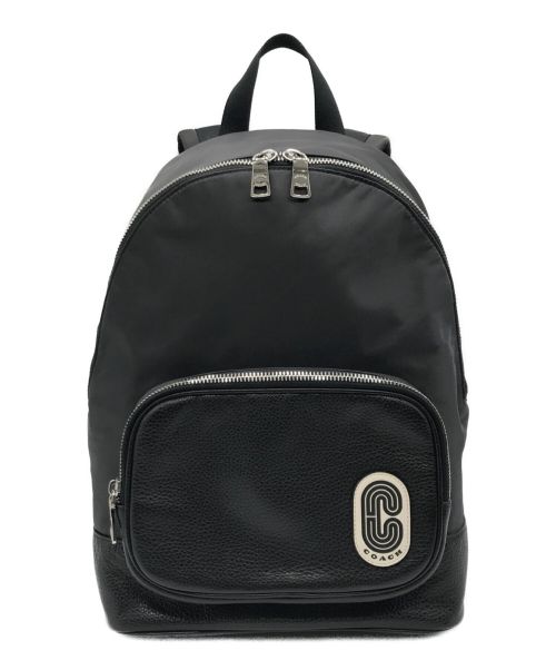 中古・古着通販】COACH (コーチ) ナイロンレザーバックパック ブラック