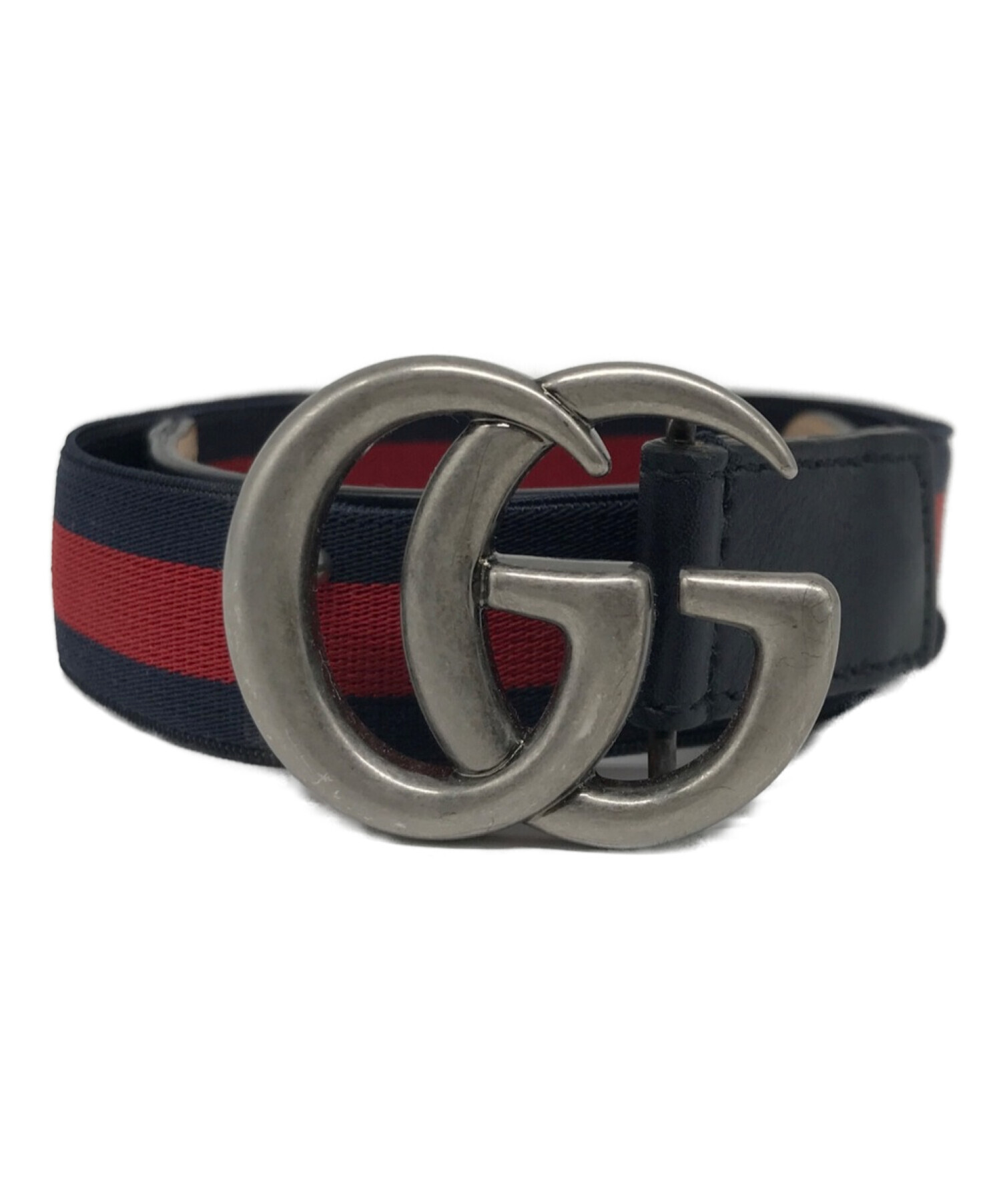 GUCCI (グッチ) ダブルGベルト トリコロールカラー