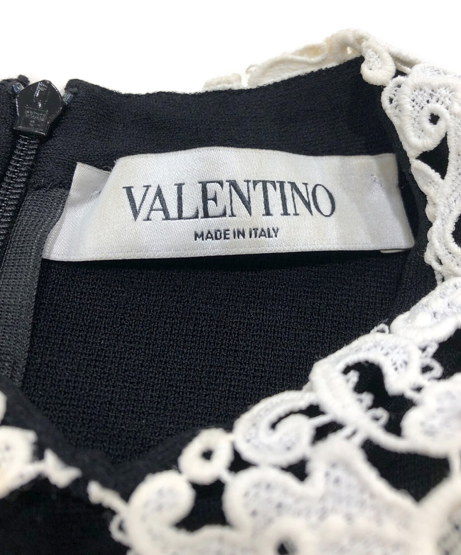 販売卸し売り VALENTINO バレンティノ レース襟付きワンピース