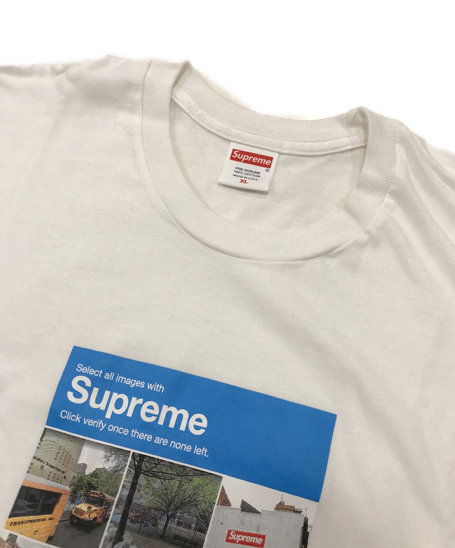 supreme　Verify Tee white MTシャツ/カットソー(半袖/袖なし)