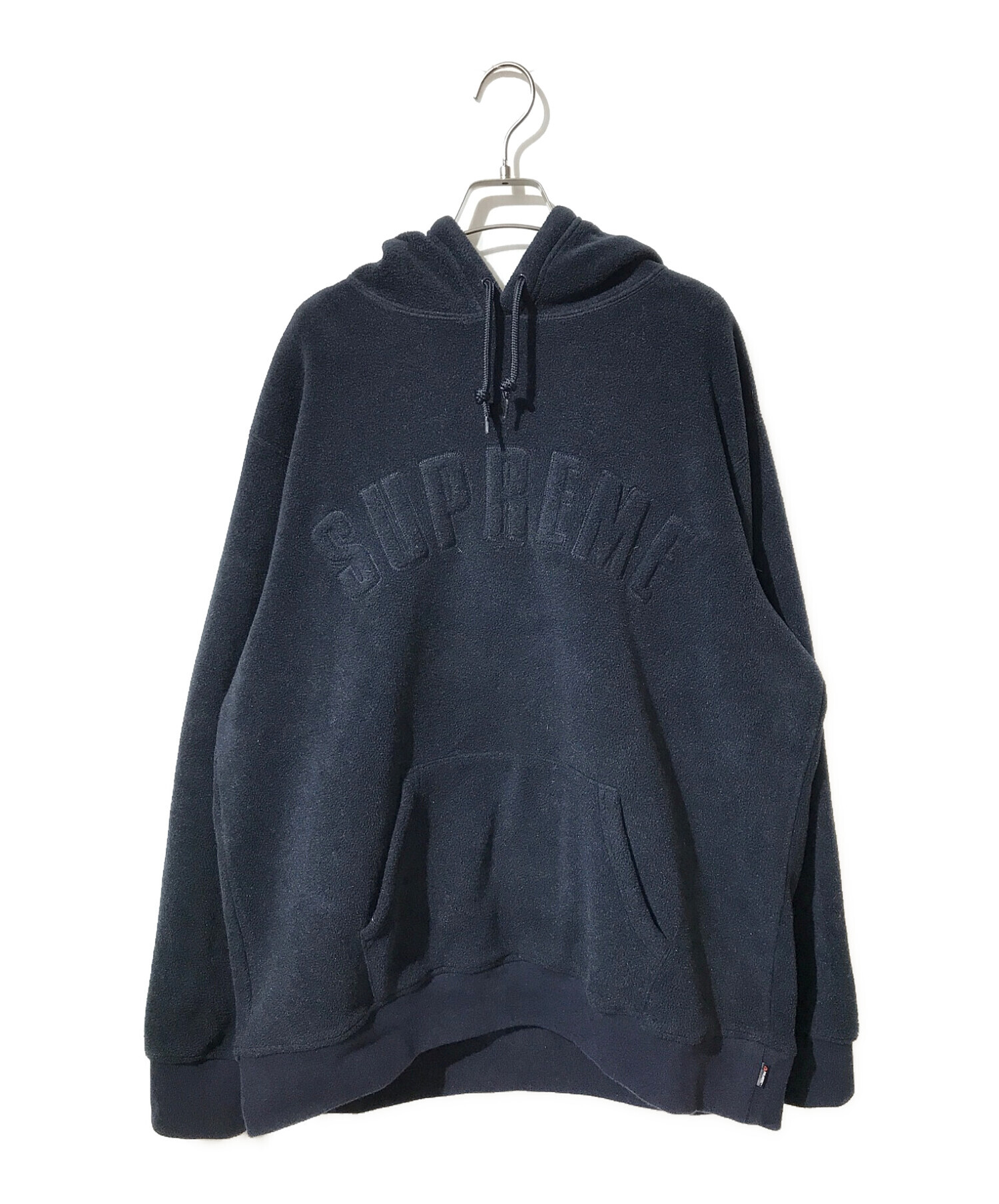 SUPREME (シュプリーム) Polartec Hooded Sweatshirt/ポーラテックフーデッドスウェットシャツ ネイビー サイズ:XL