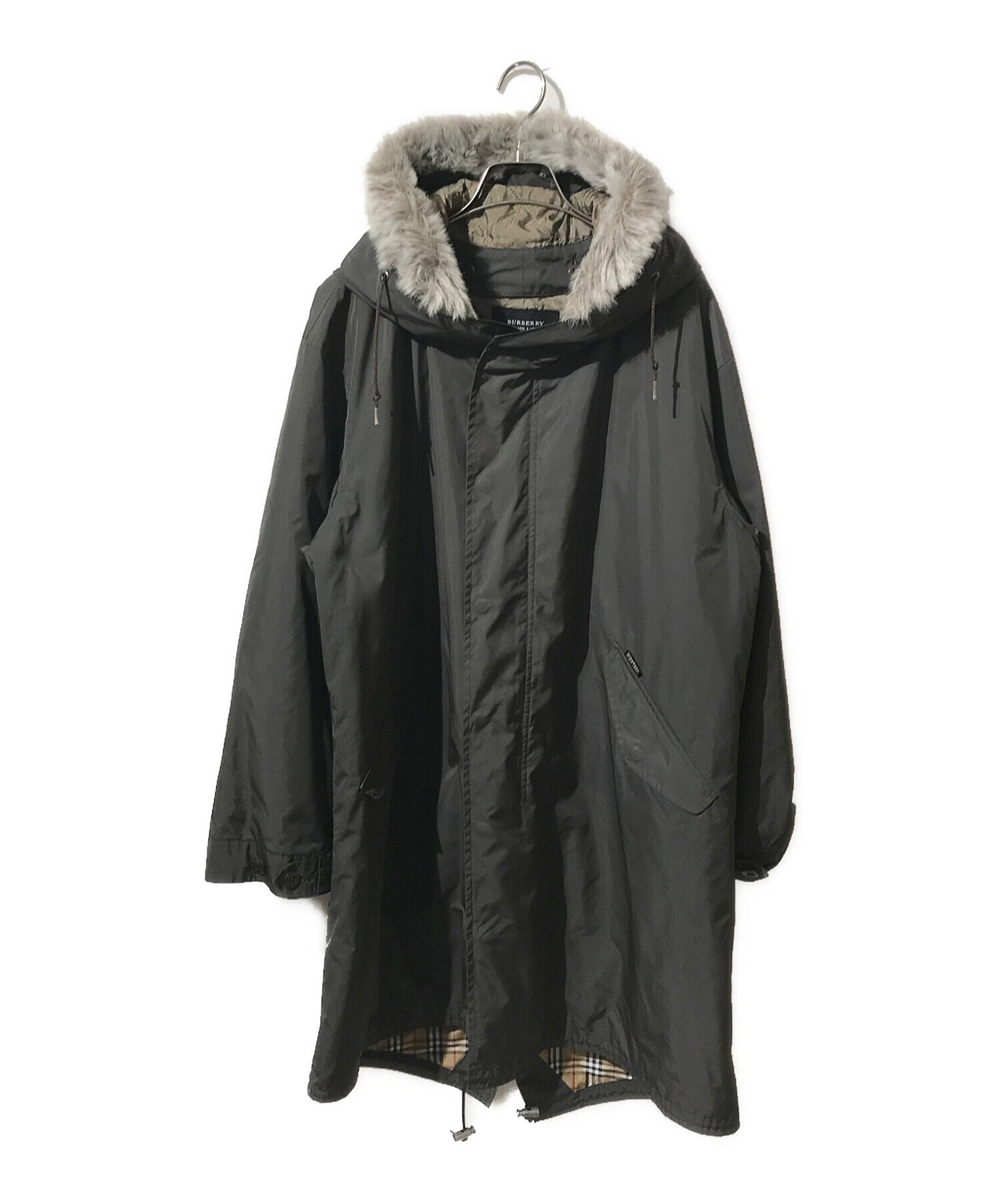 完売品】【M】BURBERRY BLACK LABEL モッズコート メンズ-