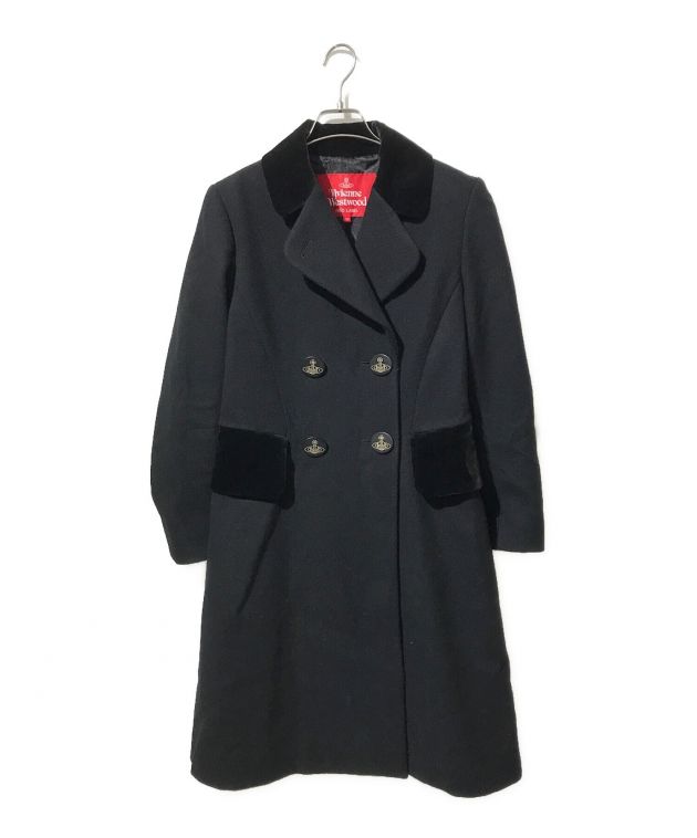 中古・古着通販】Vivienne Westwood RED LABEL (ヴィヴィアンウエストウッドレッドレーベル) ダブルコート ブラック  サイズ:2｜ブランド・古着通販 トレファク公式【TREFAC FASHION】スマホサイト