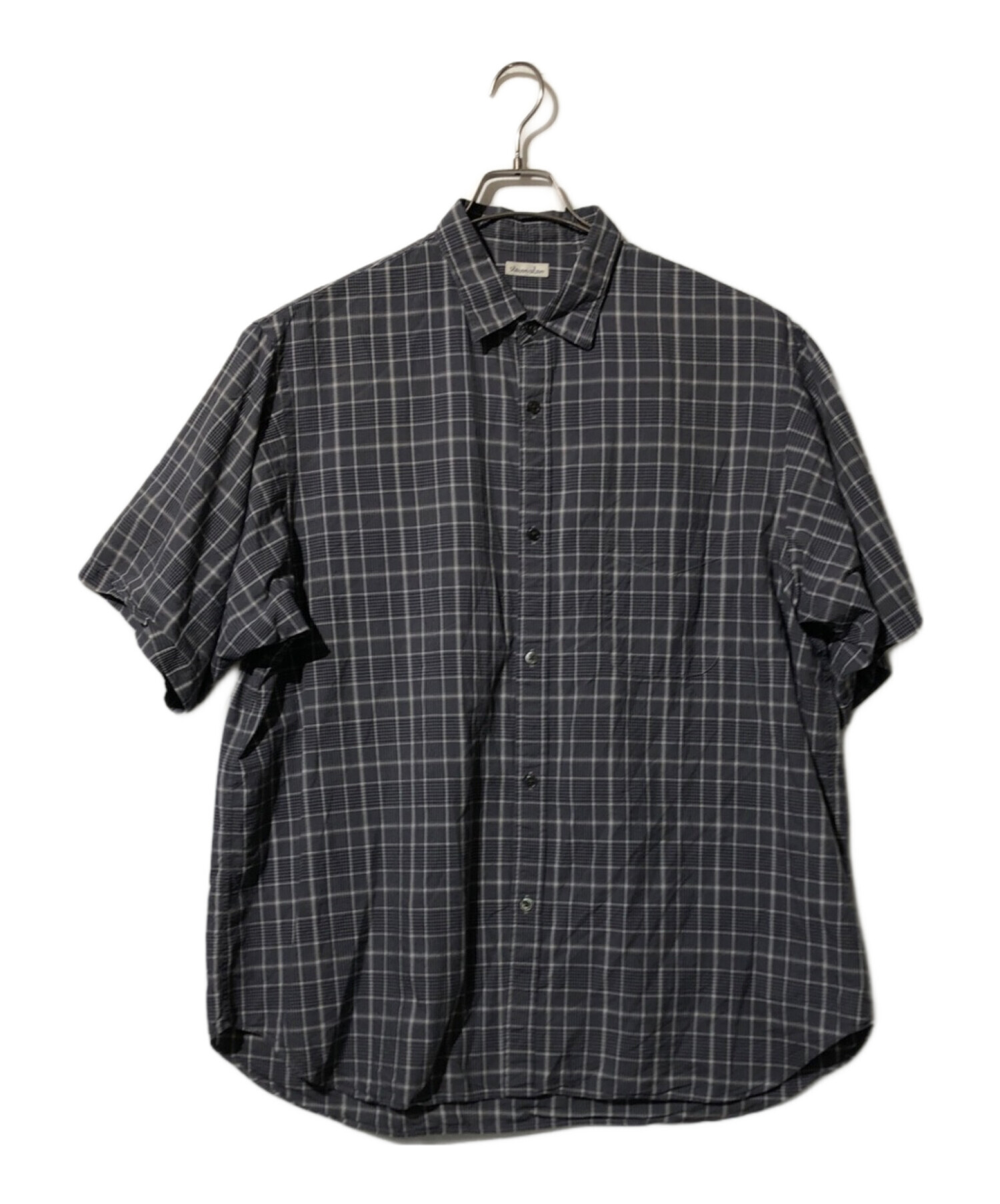 STEVEN ALAN (スティーブンアラン) C/S/L CHECK REGULAR COLLAR SHORT SLEEVE  SHIRT/8116-149-0321 グレー サイズ:XL