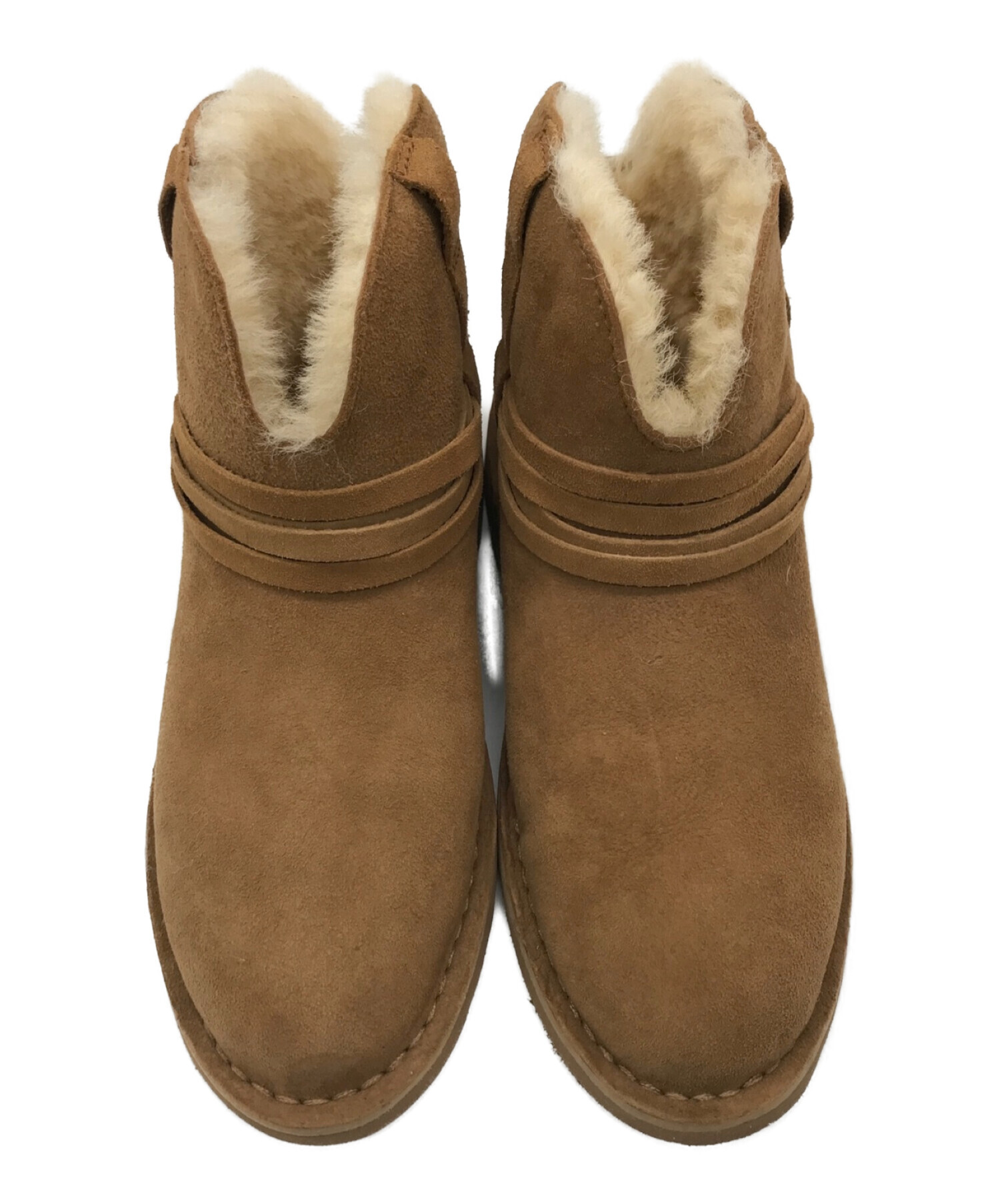 UGG (アグ) PASQUAL ストラップショートブーツ ブラウン サイズ:US7/UK5/EU38