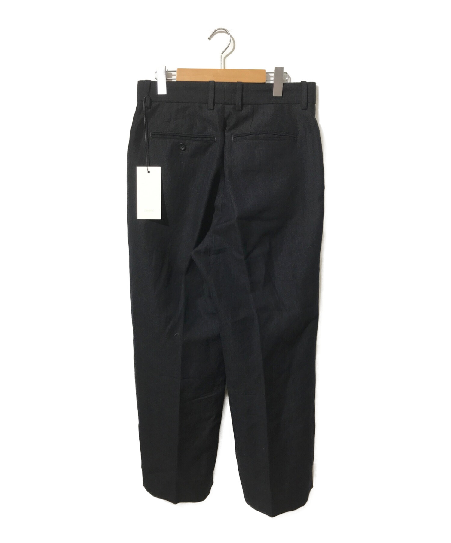 A.PRESSE (アプレッセ) Wide Tapered Trousers/ワイドテーパードトラウザー/スラックス ネイビー サイズ:1