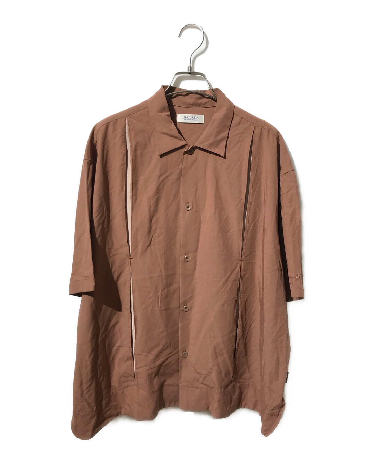 RADIALL (ラディアル) OPEN COLLARED SHIRT S/S Reddish Brown サイズ:M