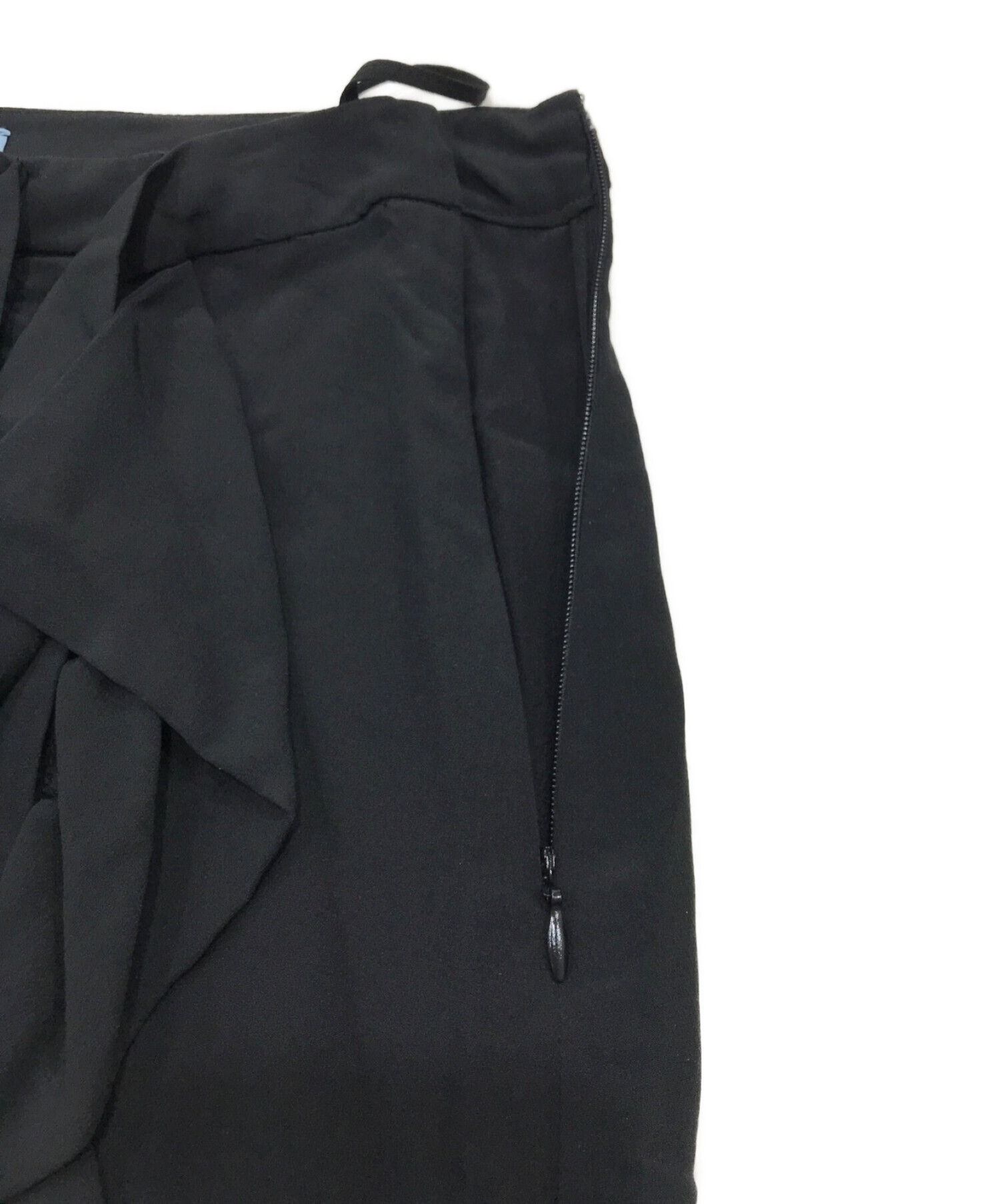 PRADA (プラダ) フリルシルクスカート ブラック サイズ:40
