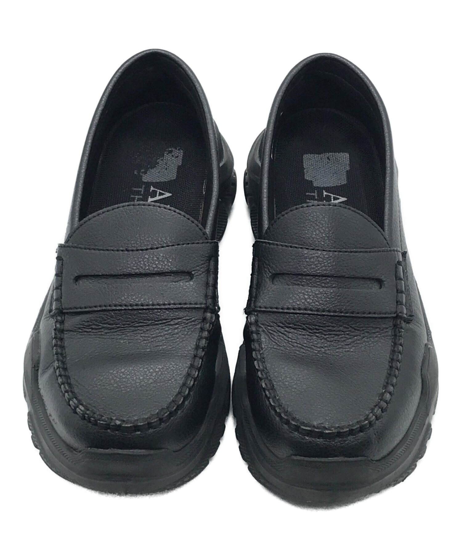 AKIKOAOKI ローファー BLACK×BLACK定価¥31900 - ローファー/革靴