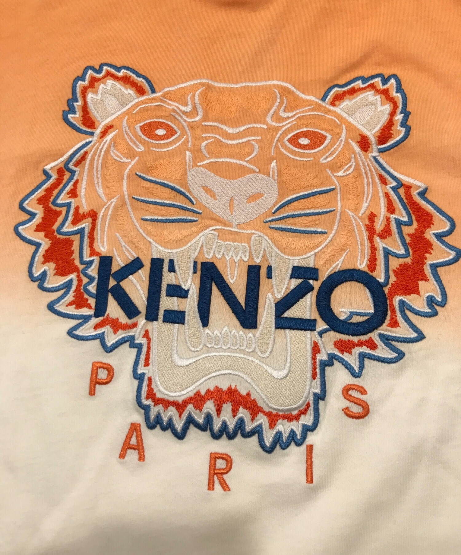 KENZO (ケンゾー) Tシャツ オレンジ×ベージュ サイズ:M