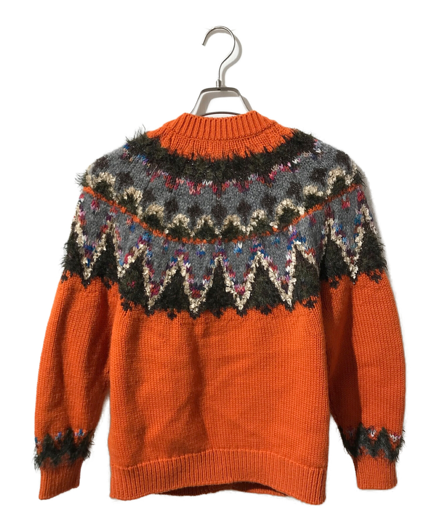 中古・古着通販】Coohem (コーヘン) KOHEN NORDIC KNIT オレンジ