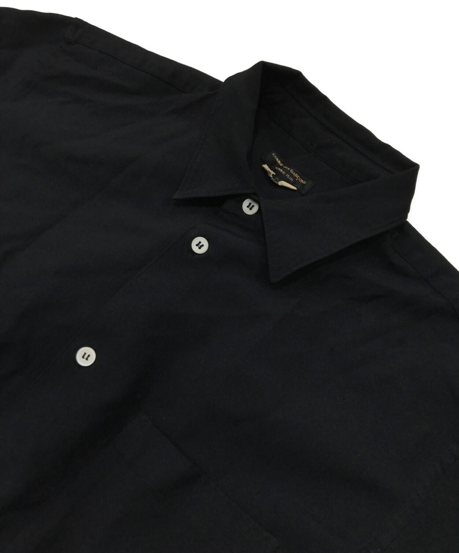 COMME des GARCONS HOMME PLUS (コムデギャルソンオムプリュス) ロングシャツ ブラック サイズ:S