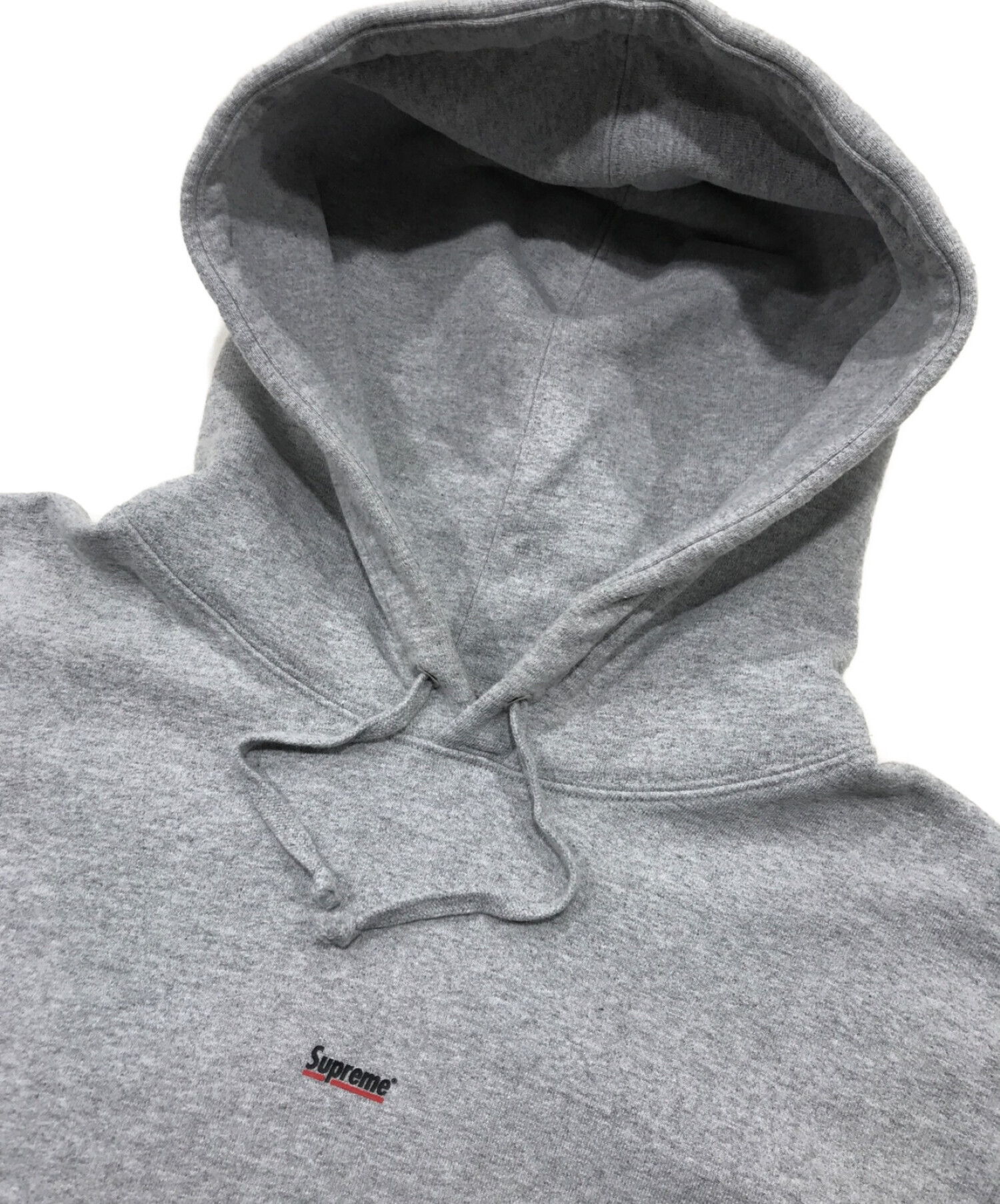 SUPREME (シュプリーム) Underline Hooded Sweatshirt/アンダーラインフーデッドスウェットシャツ グレー サイズ:L