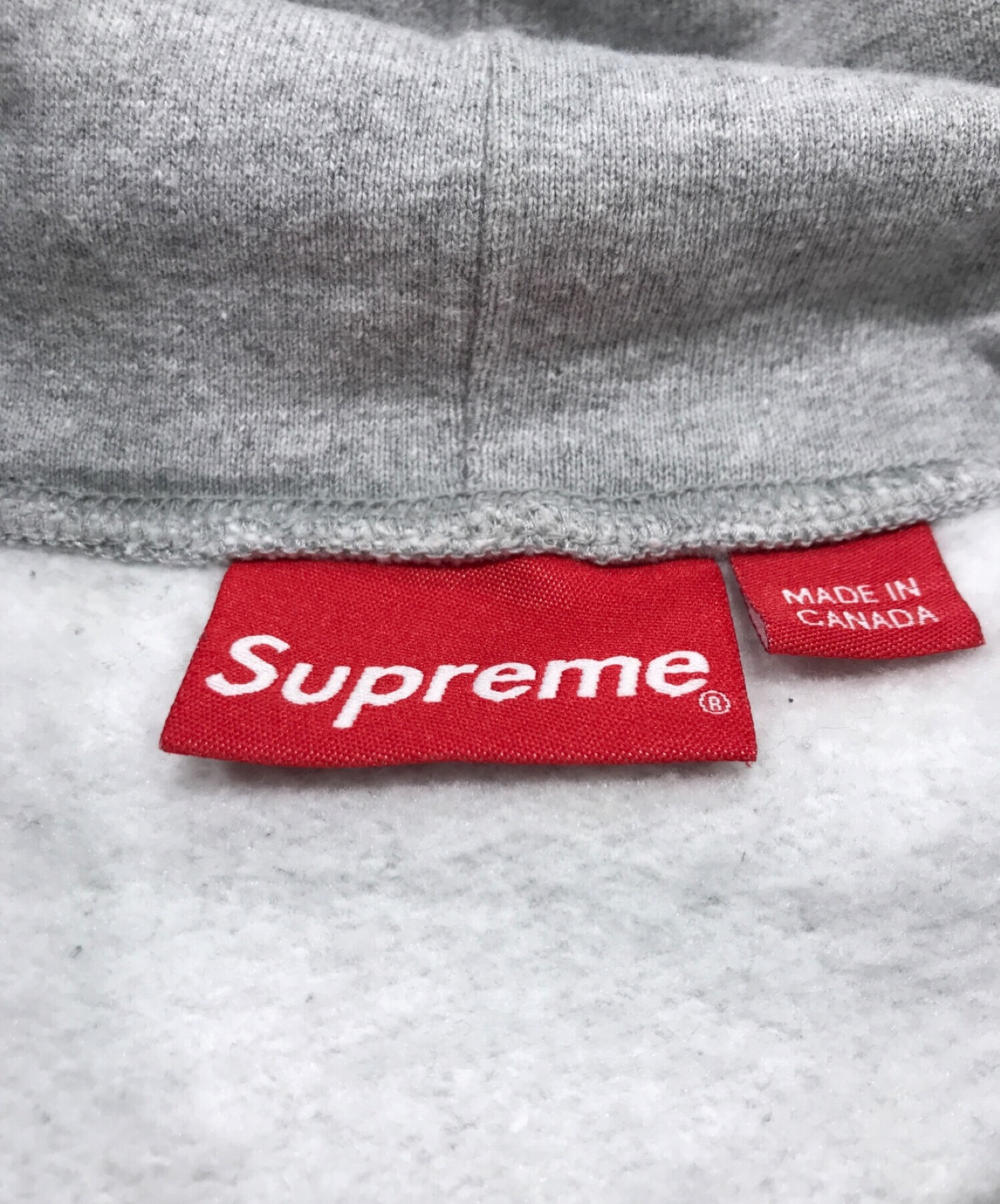 SUPREME (シュプリーム) Underline Hooded Sweatshirt/アンダーラインフーデッドスウェットシャツ グレー サイズ:L