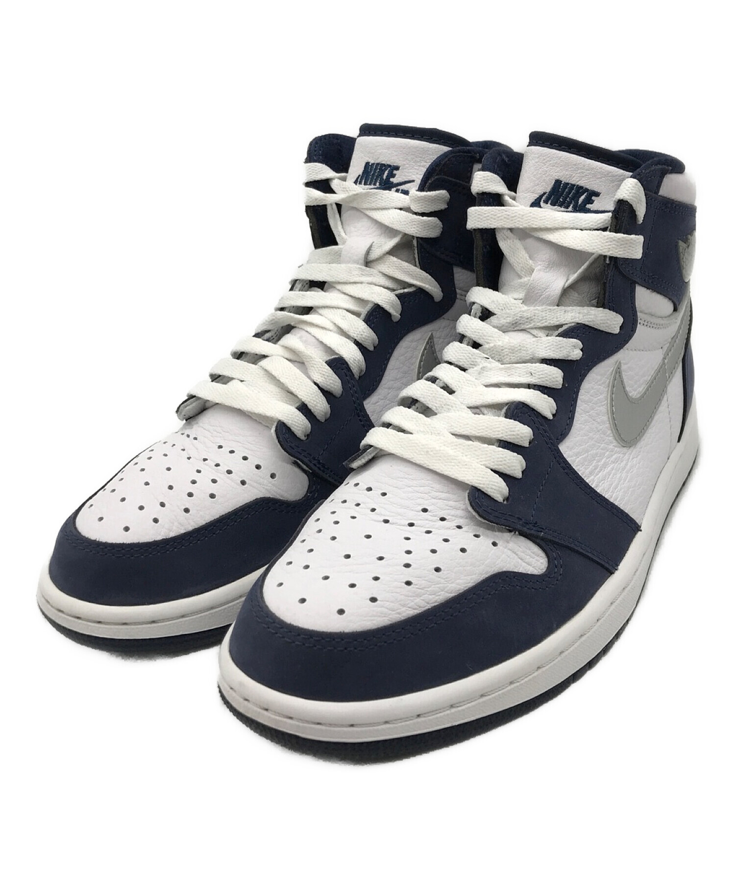 Air jordan 1 white clearance silver