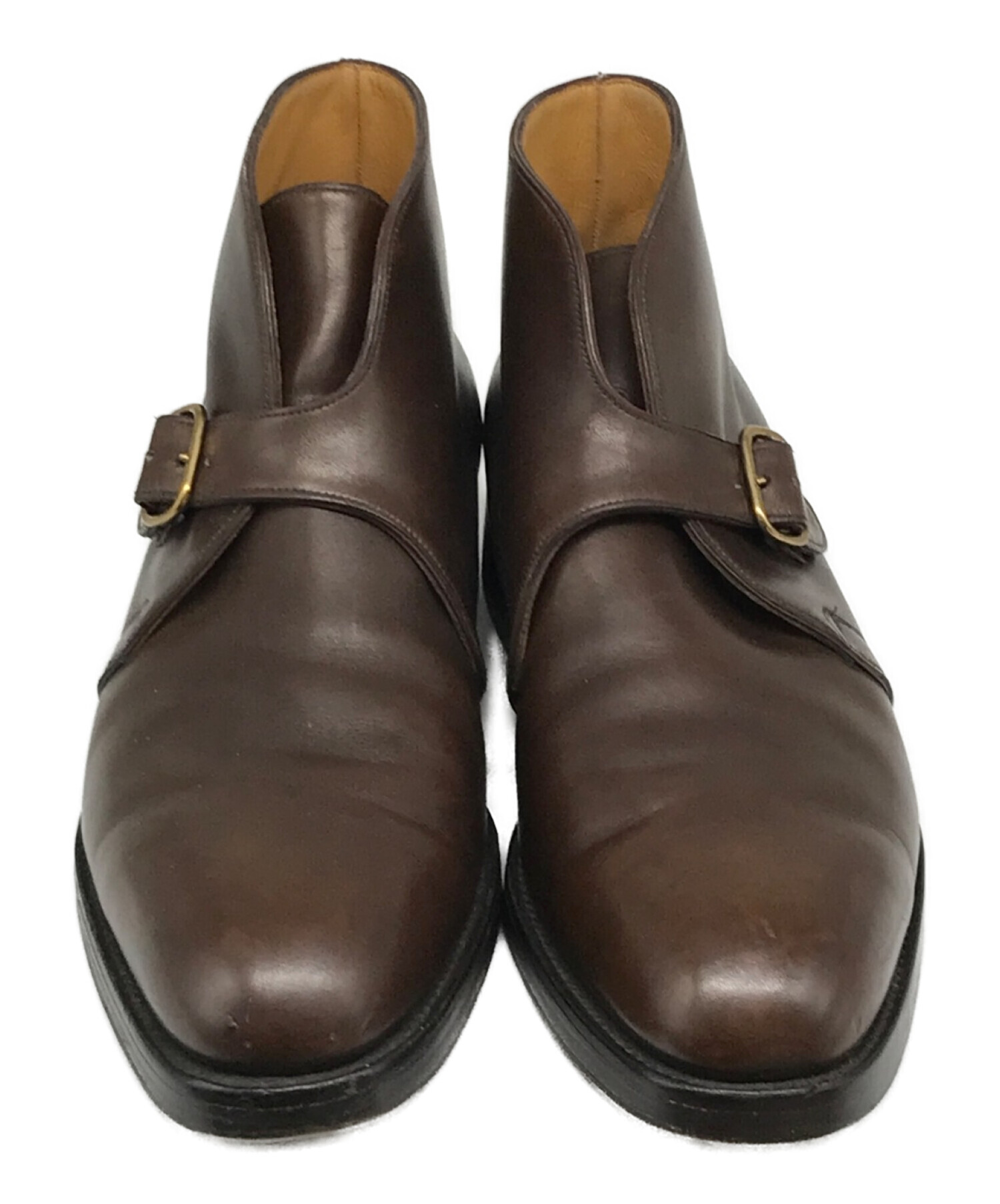 JOHN LOBB (ジョンロブ) VARESE／モンクストラップチャッカーブーツ ブラウン サイズ:8