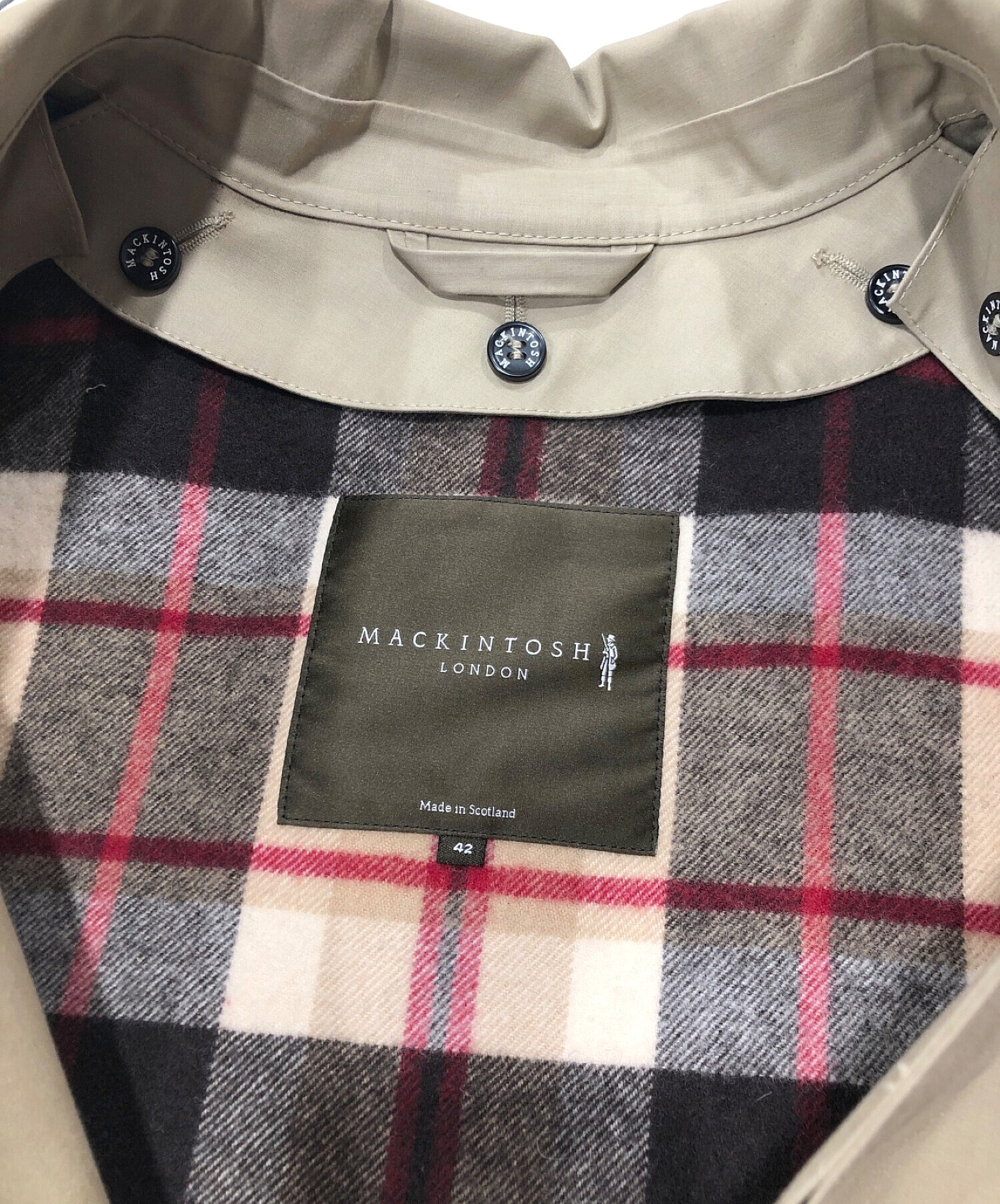 MACKINTOSH LONDON (マッキントッシュ ロンドン) ライナー付きステンカラーコート ベージュ サイズ:42