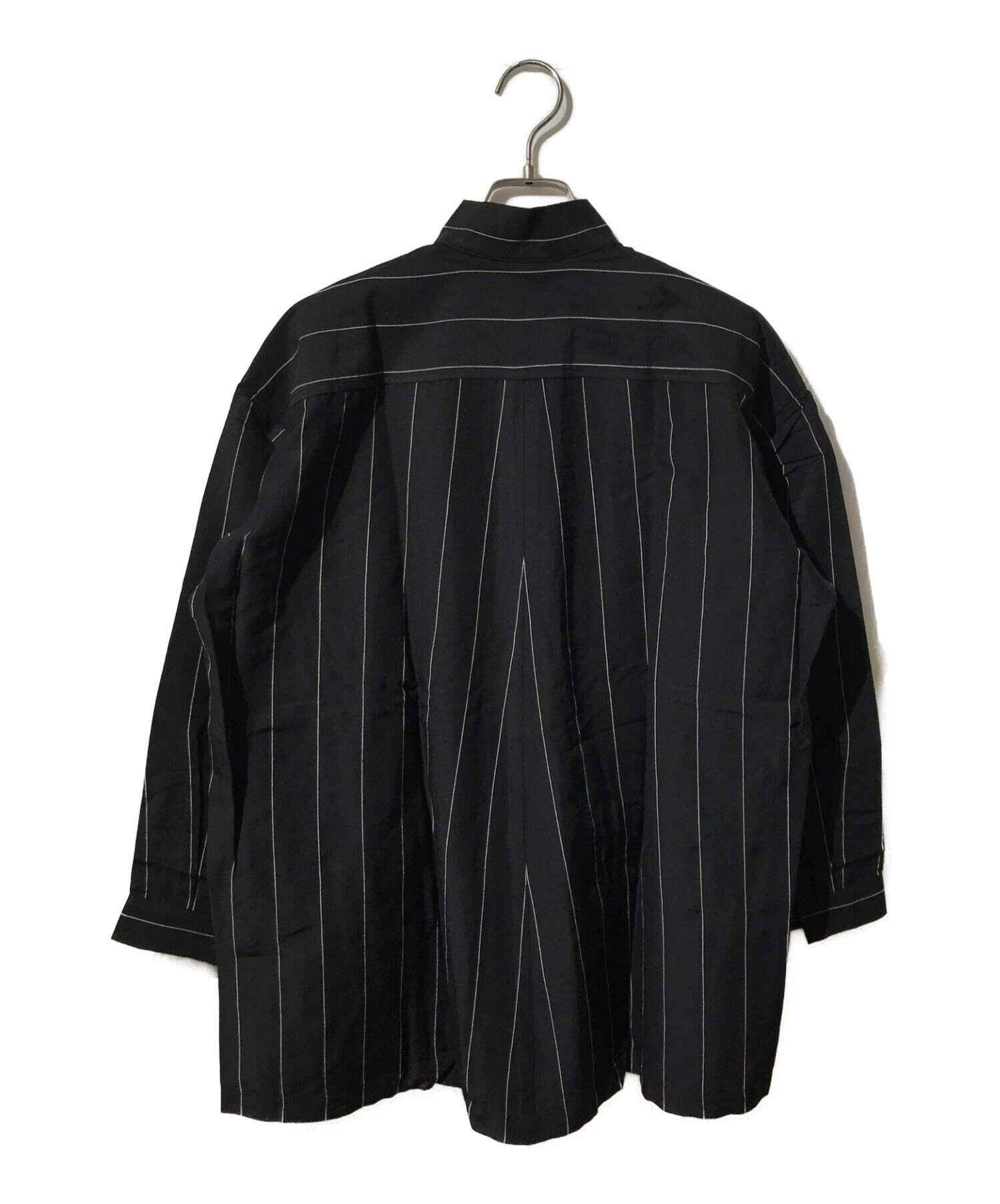 ISSEY MIYAKE (イッセイミヤケ) 80‘Sストライプシャツ ブラック サイズ:9