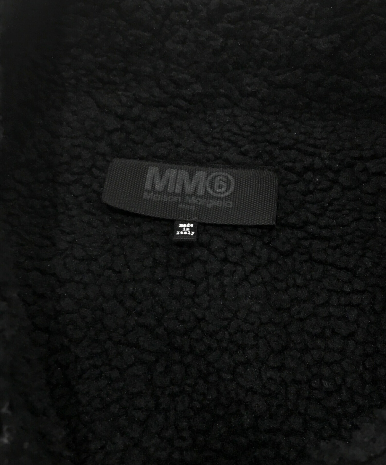 MM6 Maison Margiela (エムエムシックス メゾンマルジェラ) オーバーサイズデニムボアジャケット ブラック サイズ:36