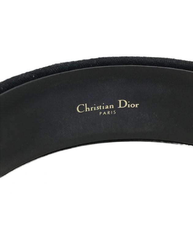 Christian Dior (クリスチャン ディオール) カチューシャ ブラック×ホワイト