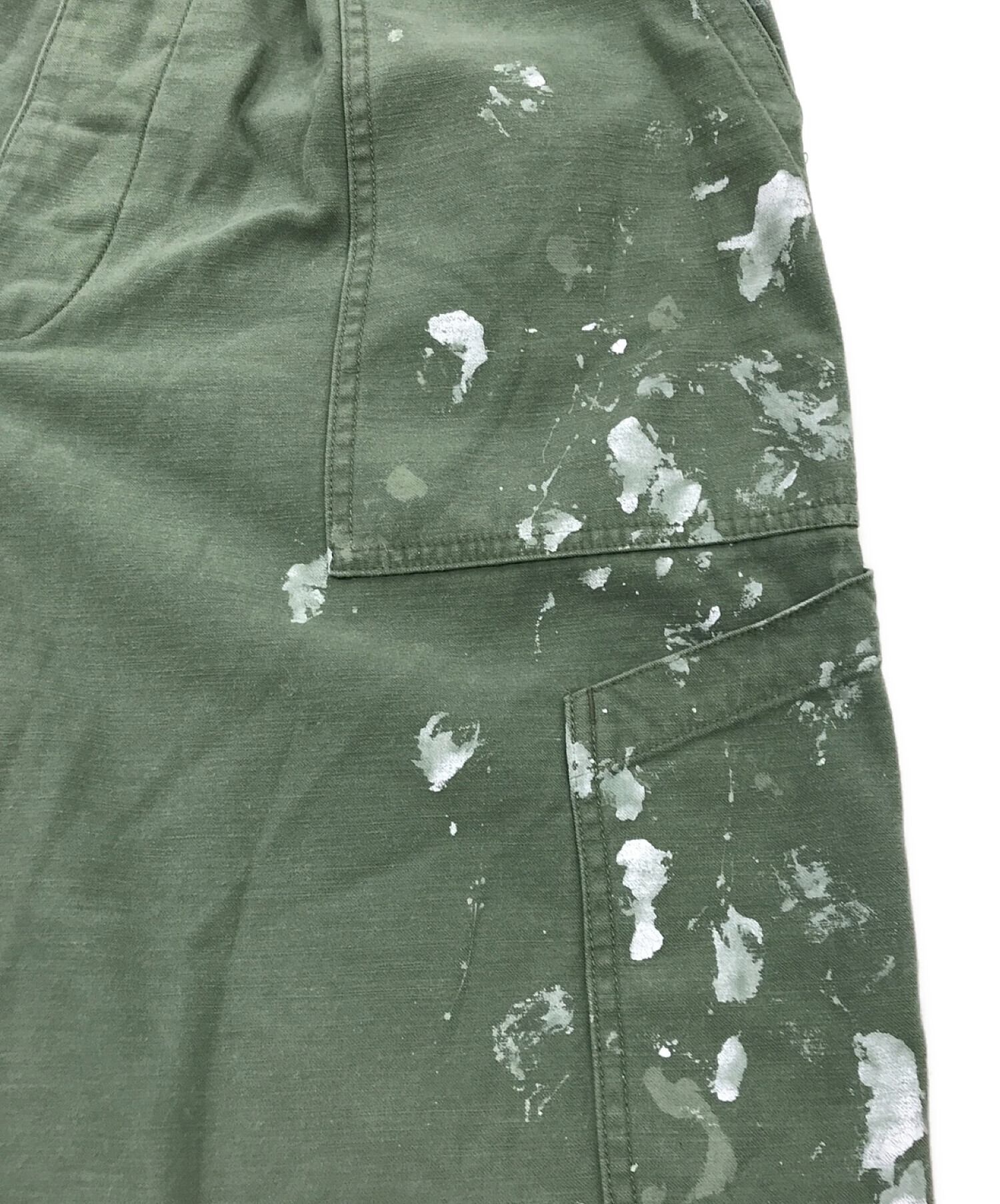 中古・古着通販】MARKA (マーカ) BAKER PANTS PAINTED グリーン サイズ