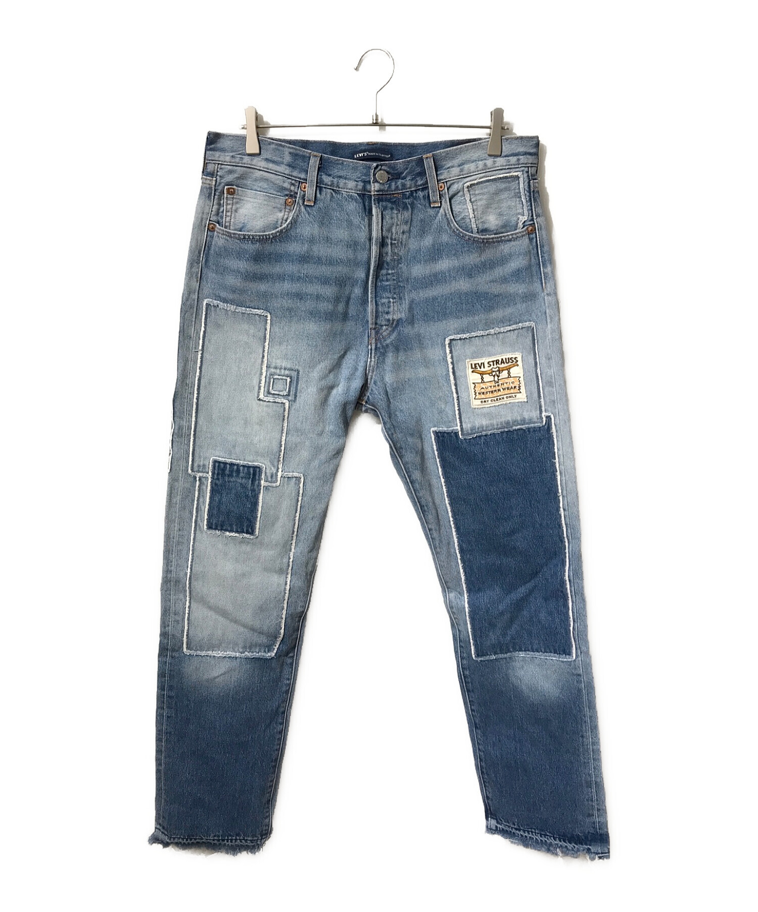 LEVI'S MADE&CRAFTED (リーバイスメイドクラフテッド) 501 HAIGHTパッチワークデニムパンツ インディゴ サイズ:34