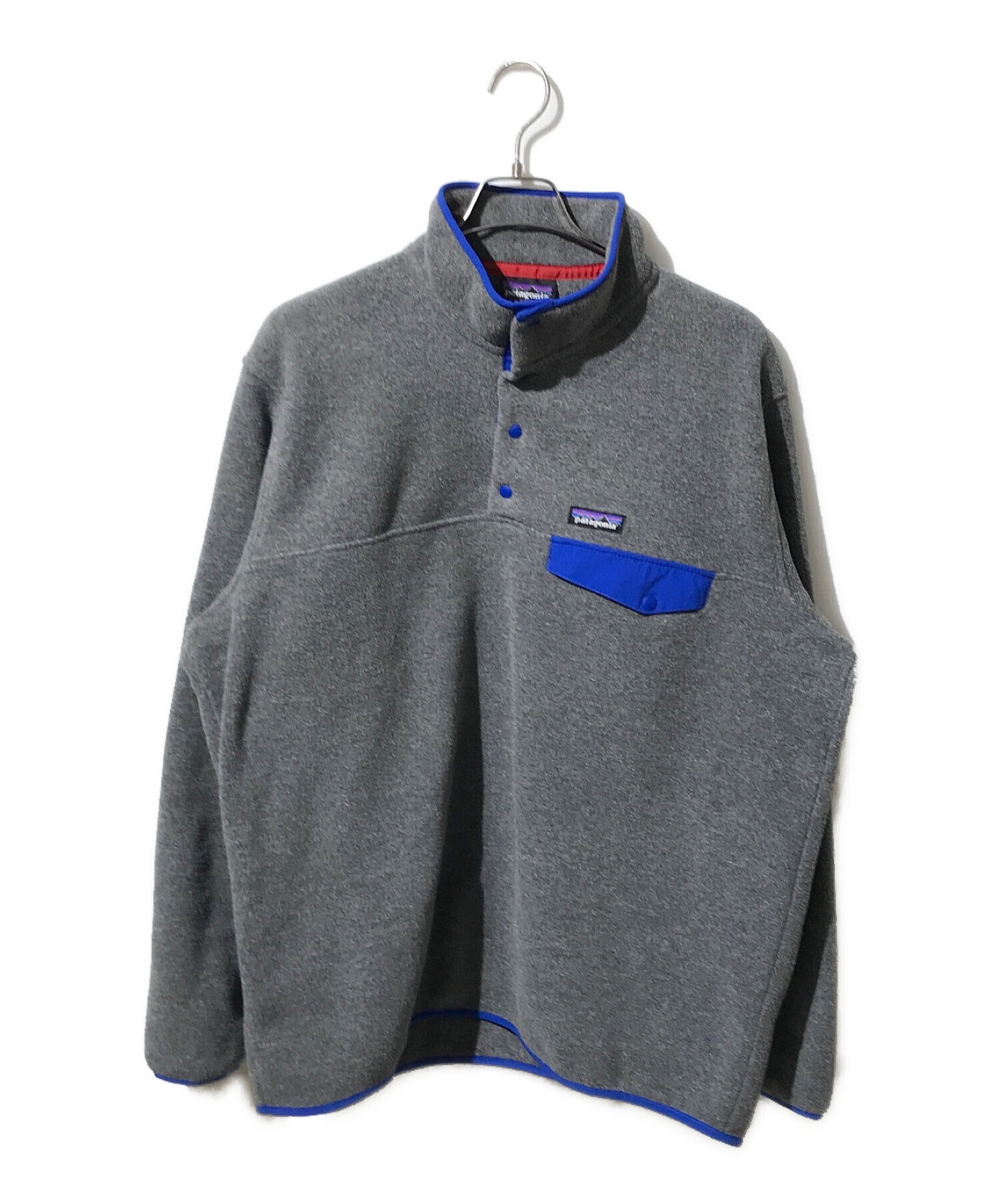 Patagonia (パタゴニア) フリースジャケット ブルー×チャコールグレー サイズ:XL