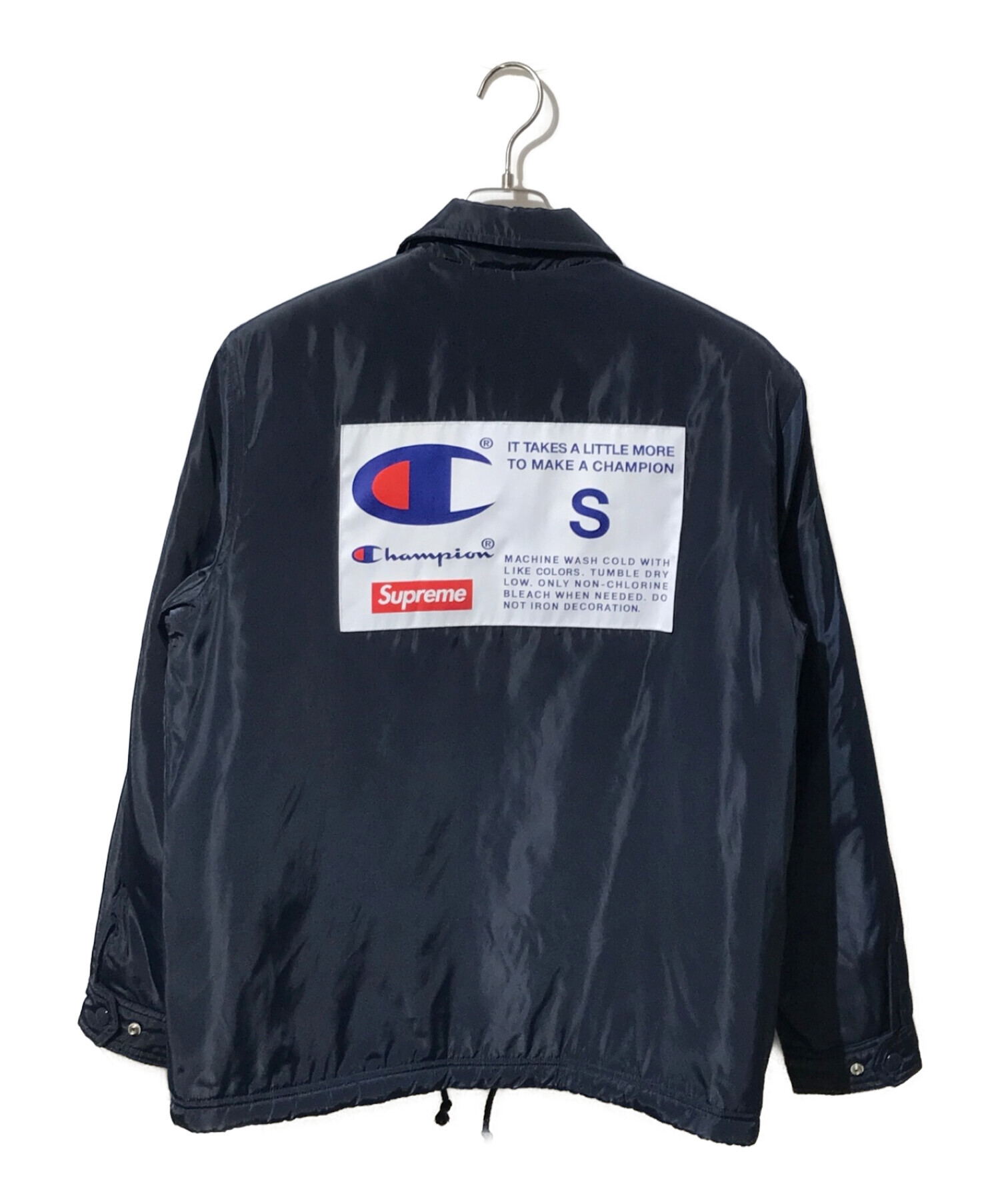 Champion (チャンピオン) SUPREME (シュプリーム) 18AW Label Coaches Jacket ネイビー サイズ:S