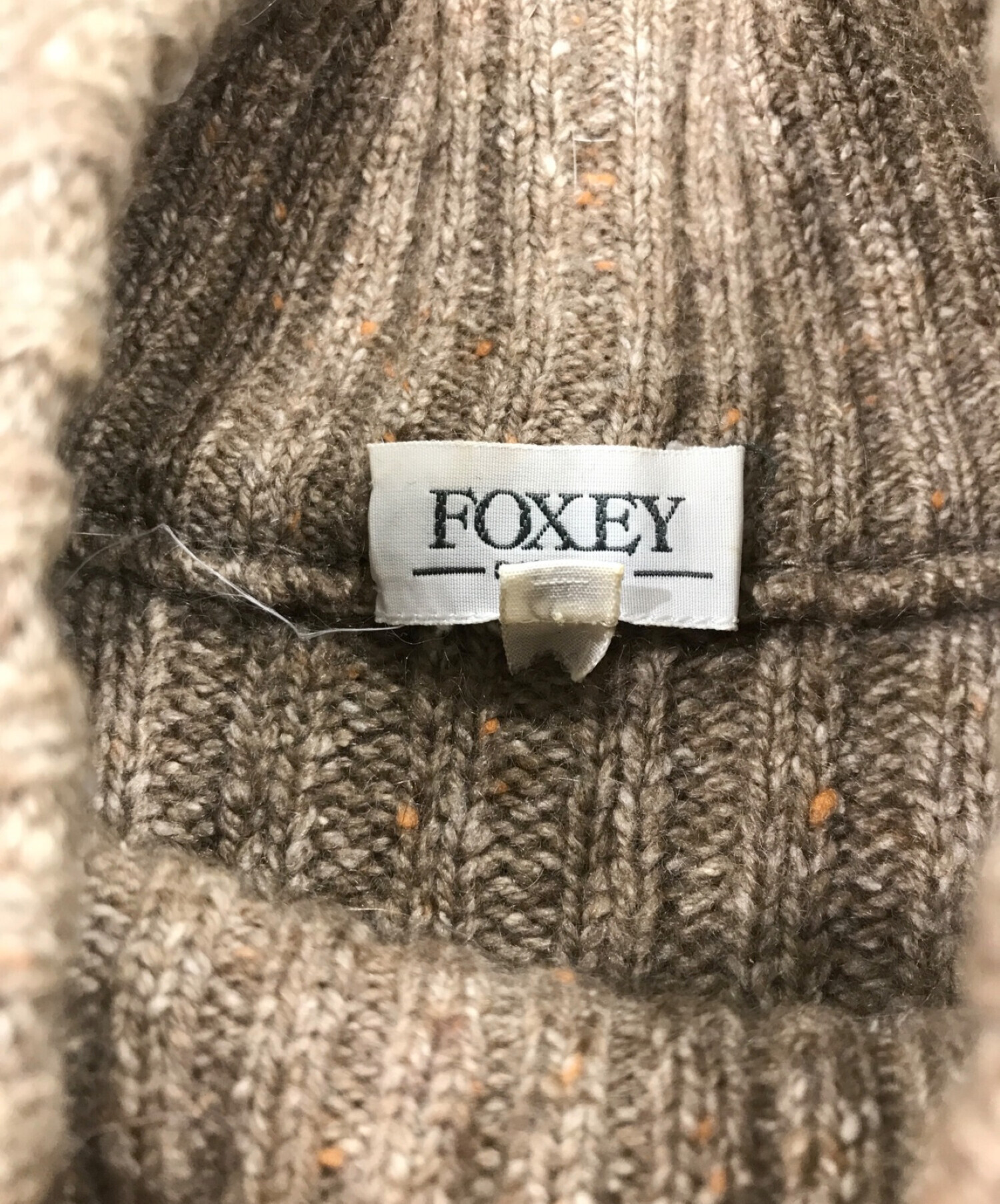 中古・古着通販】FOXEY BOUTIQUE (フォクシー ブティック) ノースリーブニット切替ワンピース ベージュ サイズ:38｜ブランド・古着通販  トレファク公式【TREFAC FASHION】スマホサイト