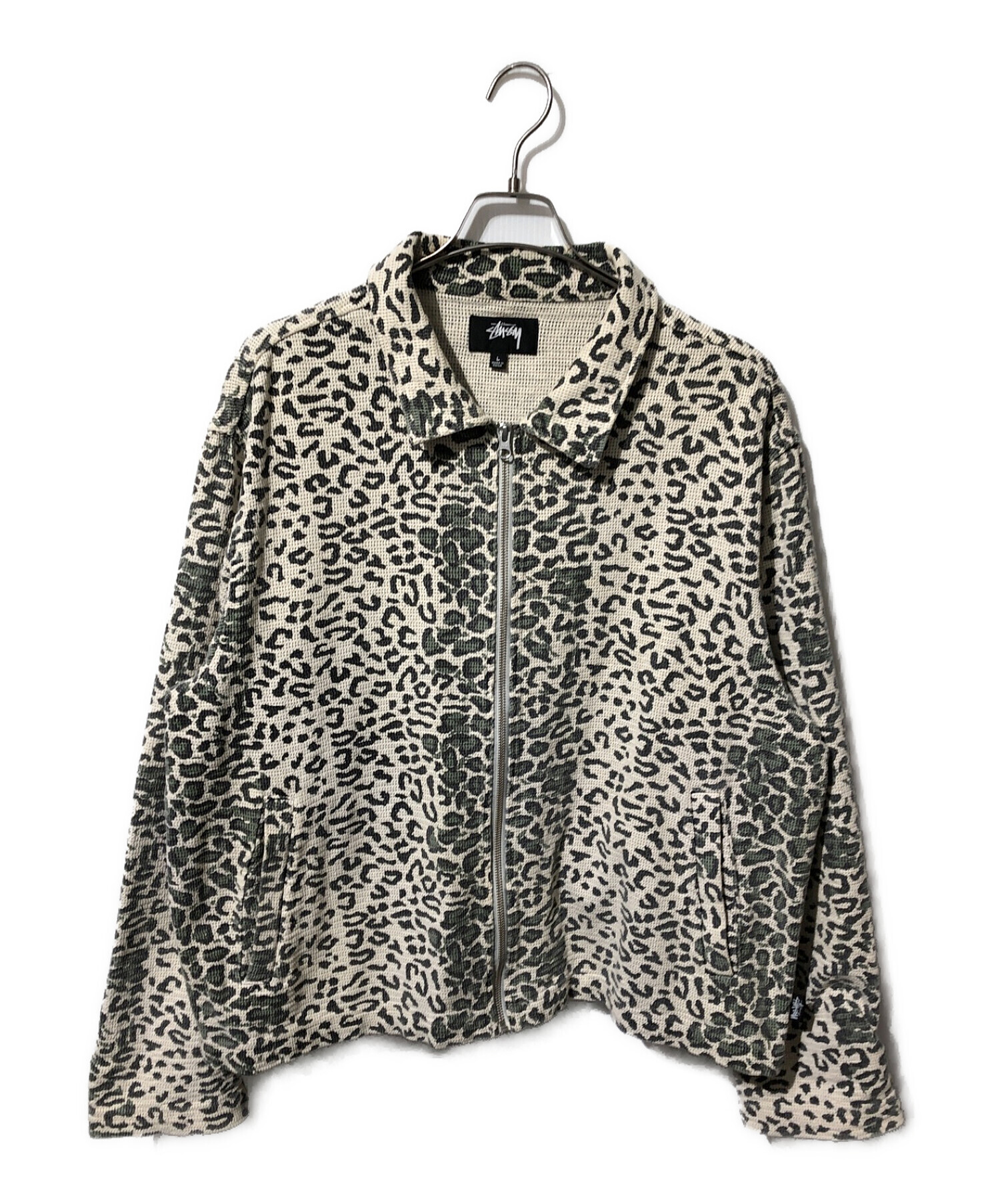 中古・古着通販】stussy (ステューシー) leopard mesh zip jacket 