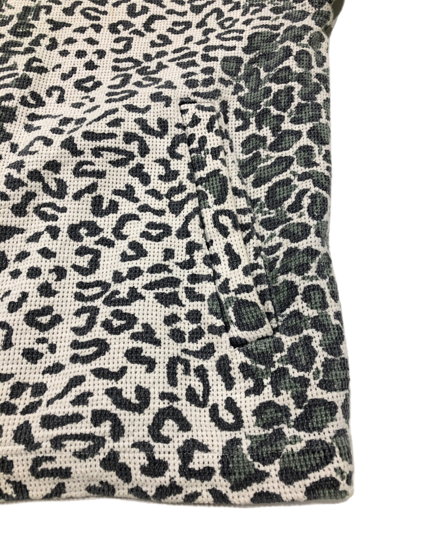 stussy (ステューシー) leopard mesh zip jacket ベージュ サイズ:L