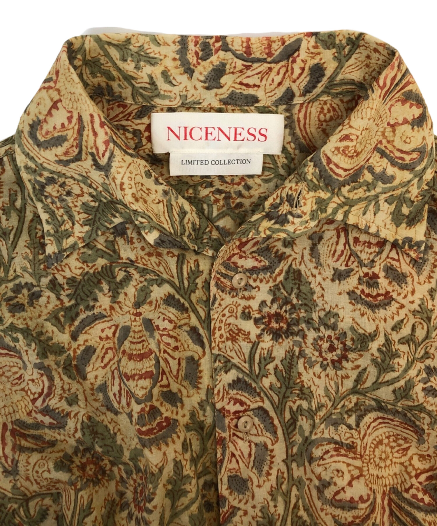 中古・古着通販】NICENESS (ナイスネス) カディシャツ LEE/Y01-KBPS22/総柄シャツ ベージュ サイズ:M｜ブランド・古着通販  トレファク公式【TREFAC FASHION】スマホサイト