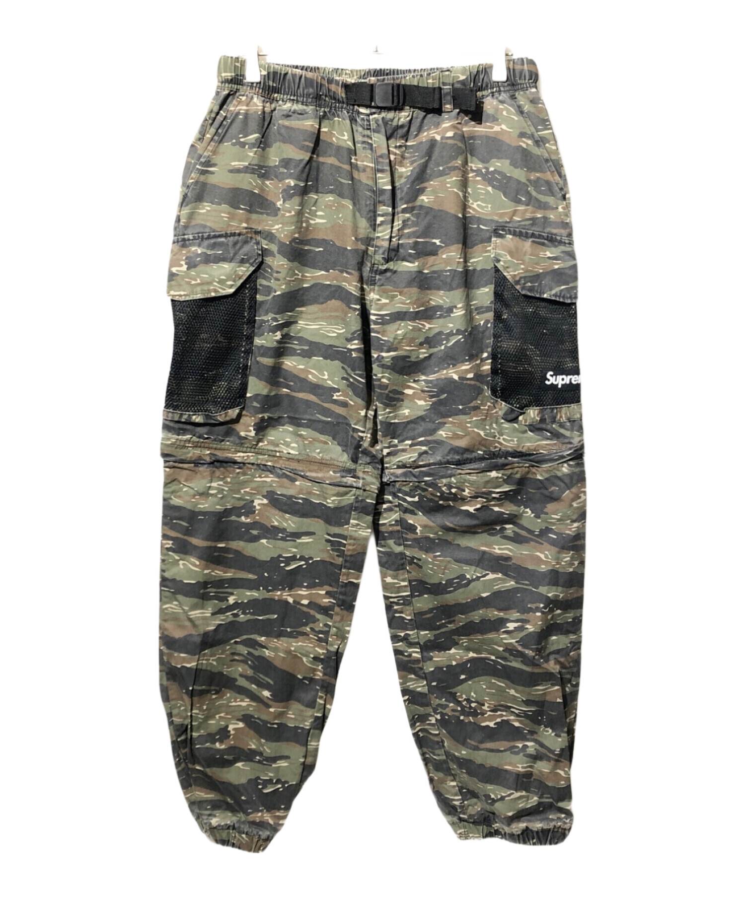 中古・古着通販】SUPREME (シュプリーム) Mesh Pocket Belted Cargo Pant カーキ サイズ:L｜ブランド・古着通販  トレファク公式【TREFAC FASHION】スマホサイト