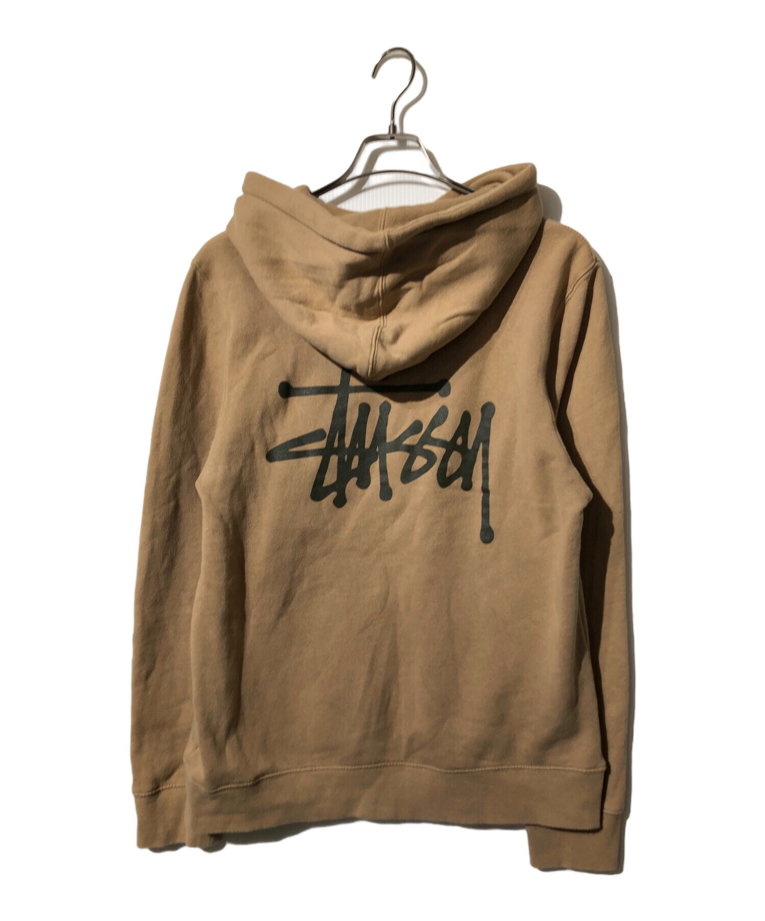 中古・古着通販】stussy (ステューシー) 裏起毛ロゴプリントパーカー ベージュ サイズ:S｜ブランド・古着通販 トレファク公式【TREFAC  FASHION】スマホサイト