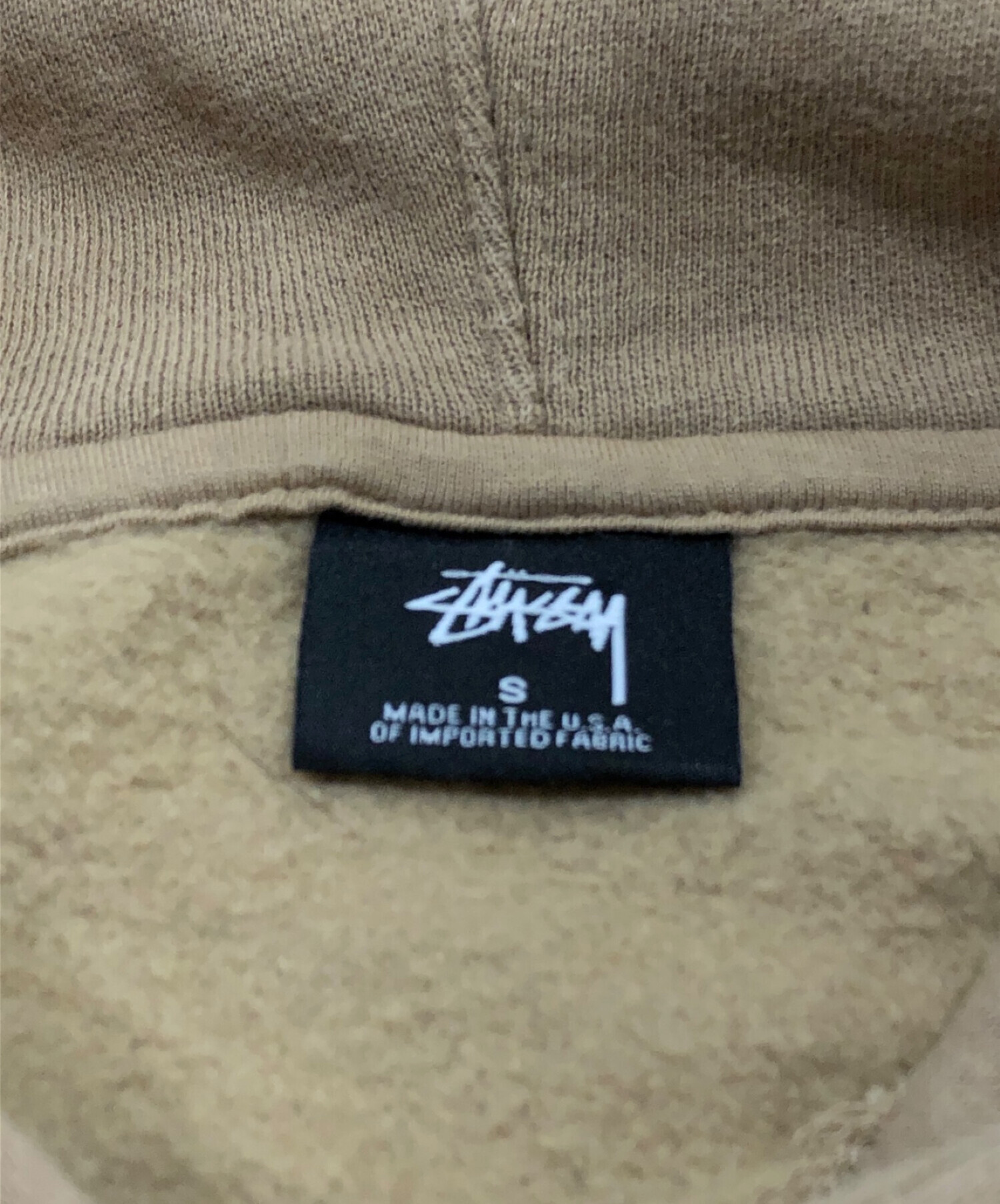 中古・古着通販】stussy (ステューシー) 裏起毛ロゴプリントパーカー ベージュ サイズ:S｜ブランド・古着通販 トレファク公式【TREFAC  FASHION】スマホサイト