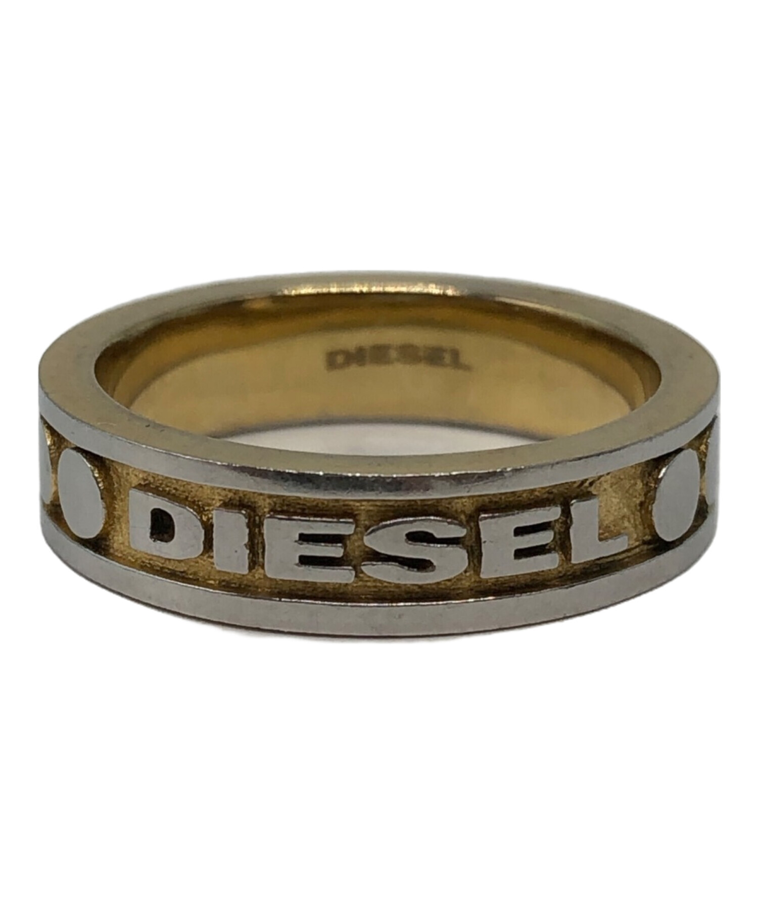 中古・古着通販】DIESEL (ディーゼル) イニシャルシルバーリング ゴールド×シルバー サイズ:25号｜ブランド・古着通販  トレファク公式【TREFAC FASHION】スマホサイト